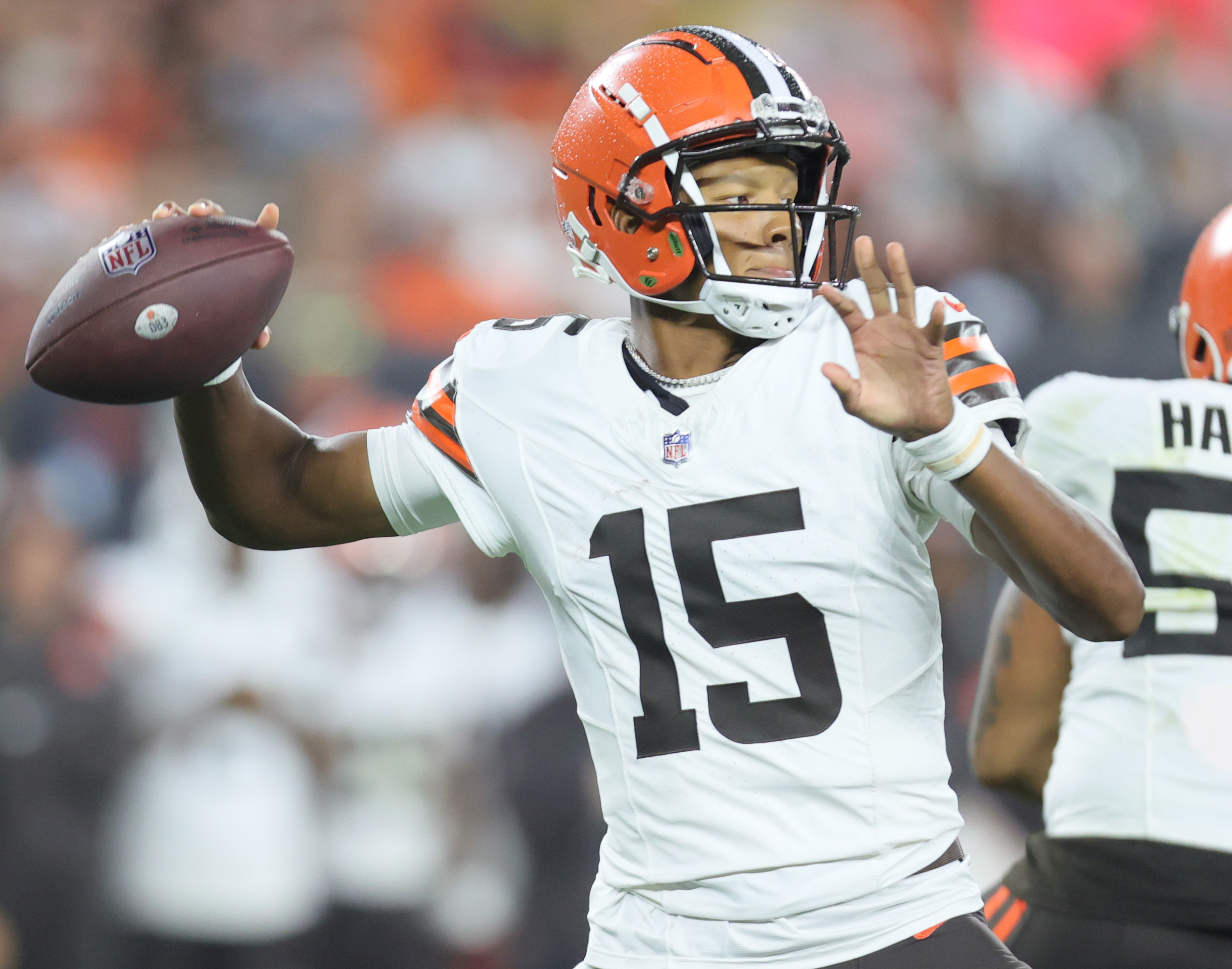 Washington Commanders safety Jartavius Martin defends during a preseason NFL  football game against the Cleveland Browns on Friday, Aug. 11, 2023, in  Cleveland. Washington won 17-15. (AP Photo/David Richard Stock Photo - Alamy