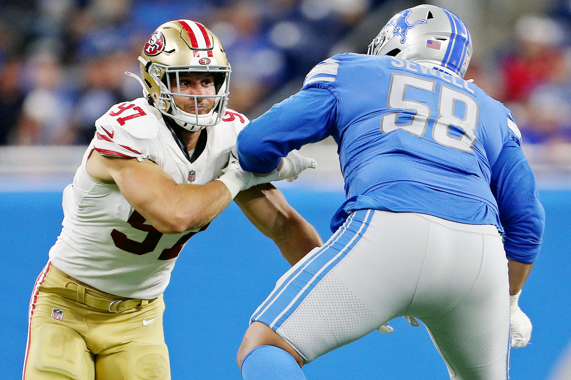 WATCH: Lions rookie Penei Sewell all-22 highlights vs. 49ers - Pride Of  Detroit