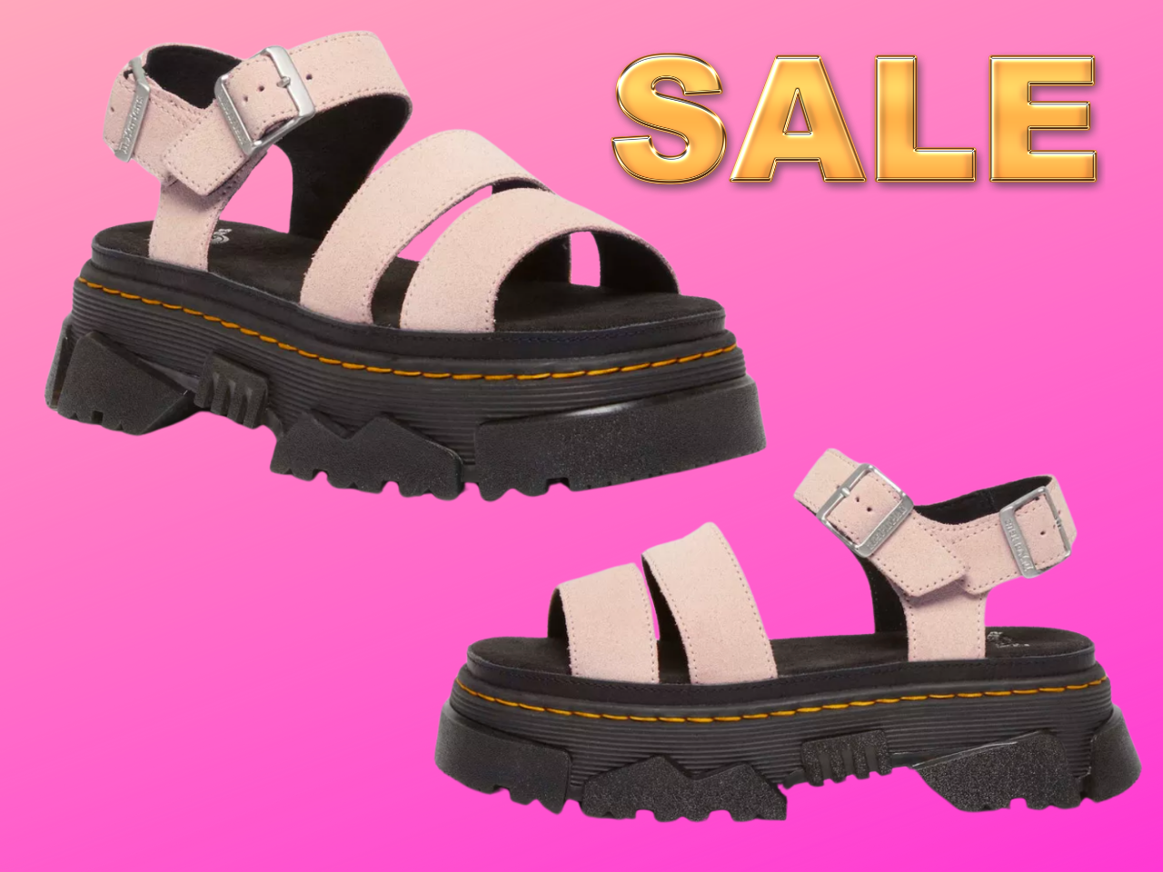 Summer footwear deal: Dr. Martens pink sandals now $35 off