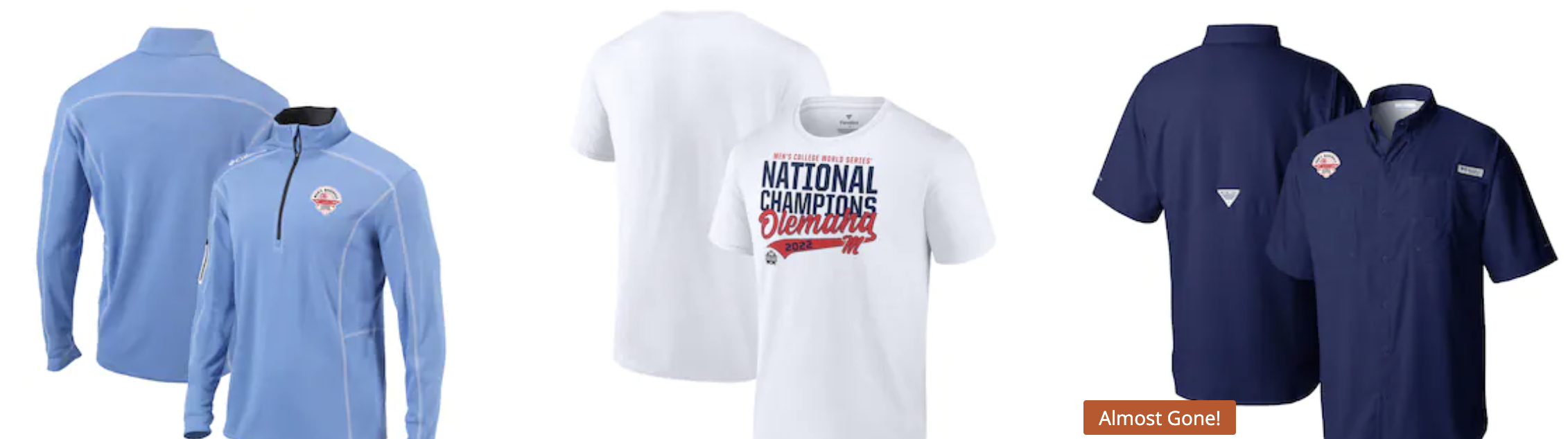 Men's Fanatics Branded Heathered Gray Ole Miss Rebels 2022 NCAA Men's Baseball College World Series Champions Official Logo T-Shirt