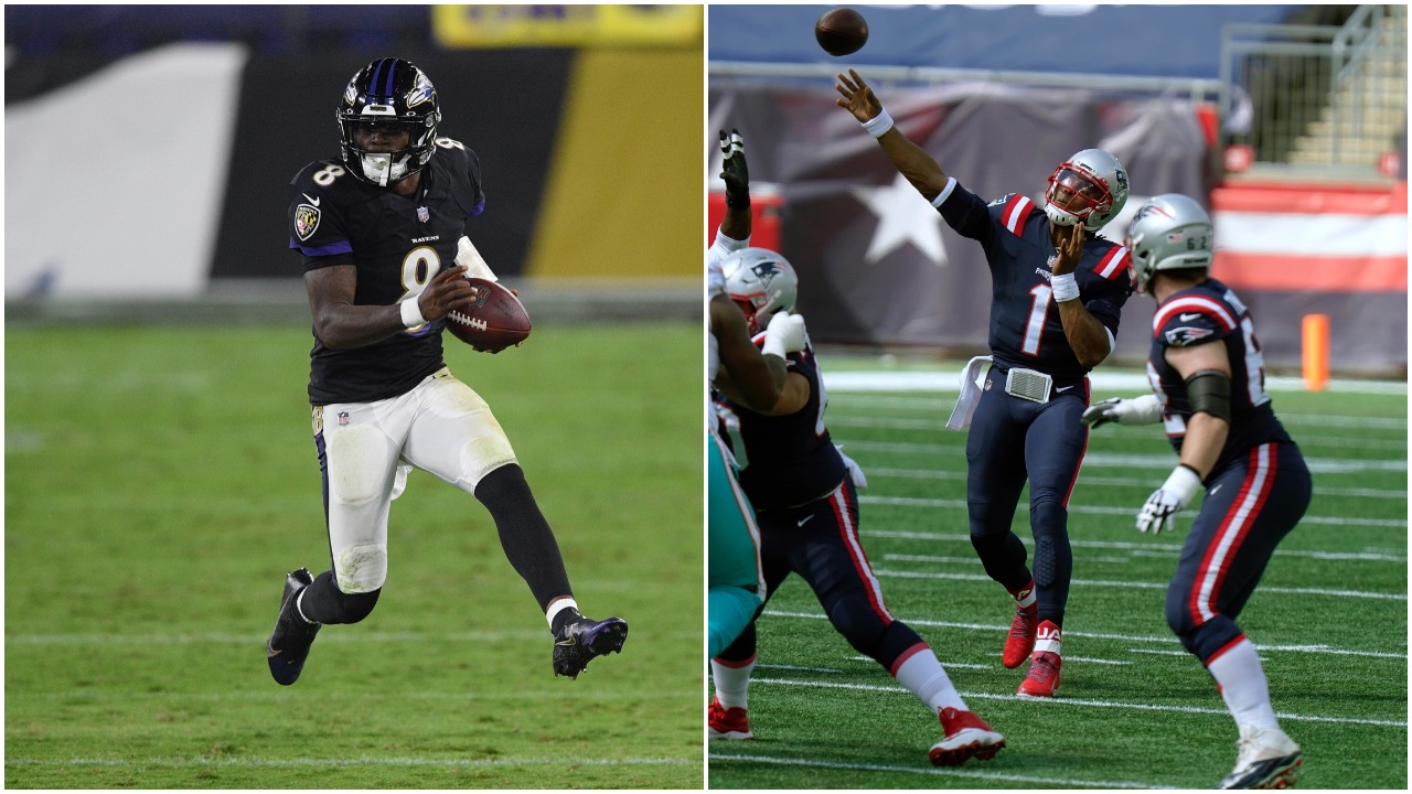 Lamar Jackson, Cam Newton in spotlight as Pats host Ravens