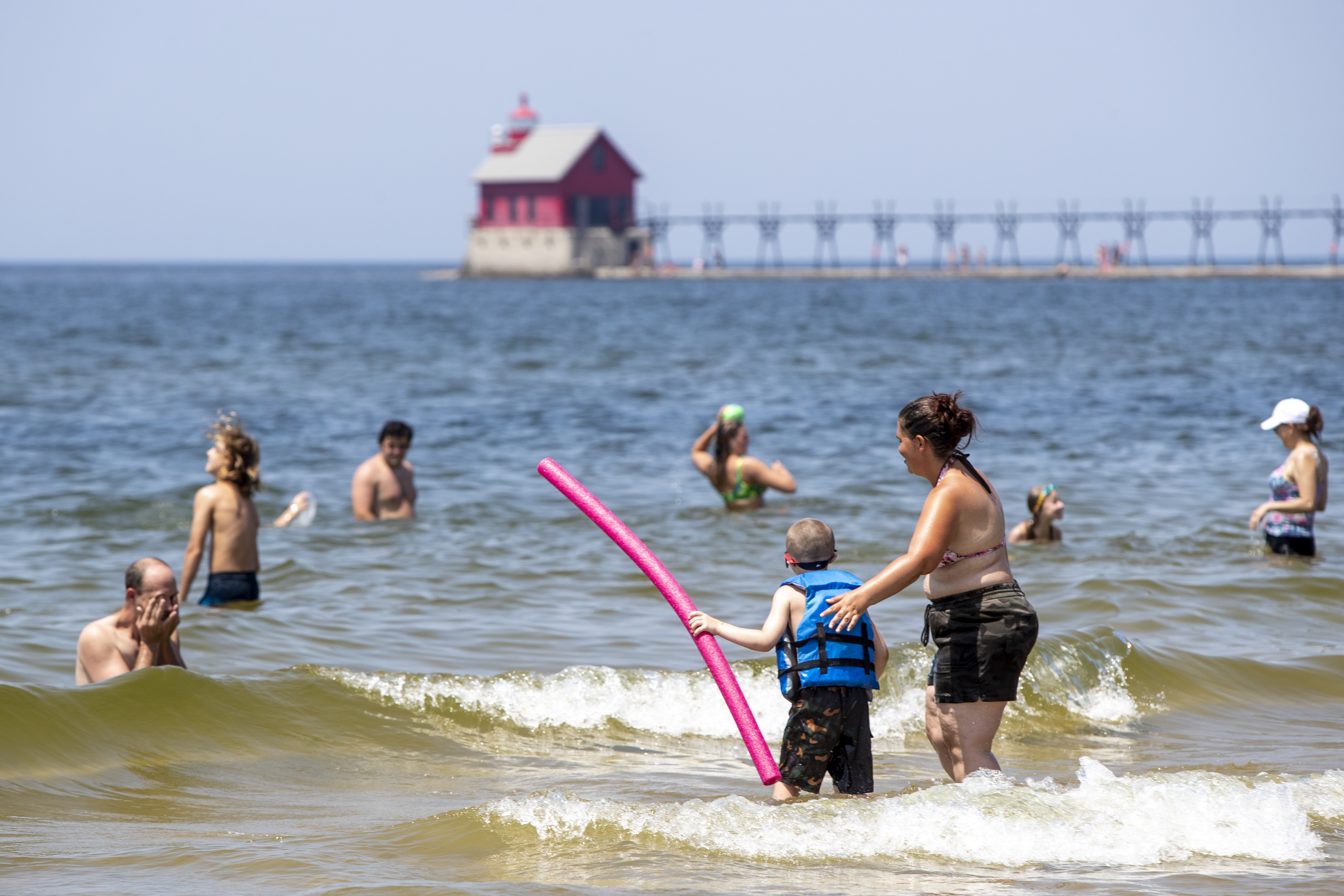 Harbor Transit will run a free beach shuttle from several locations in Grand Haven this summer. (Cory Morse | MLive.com)
