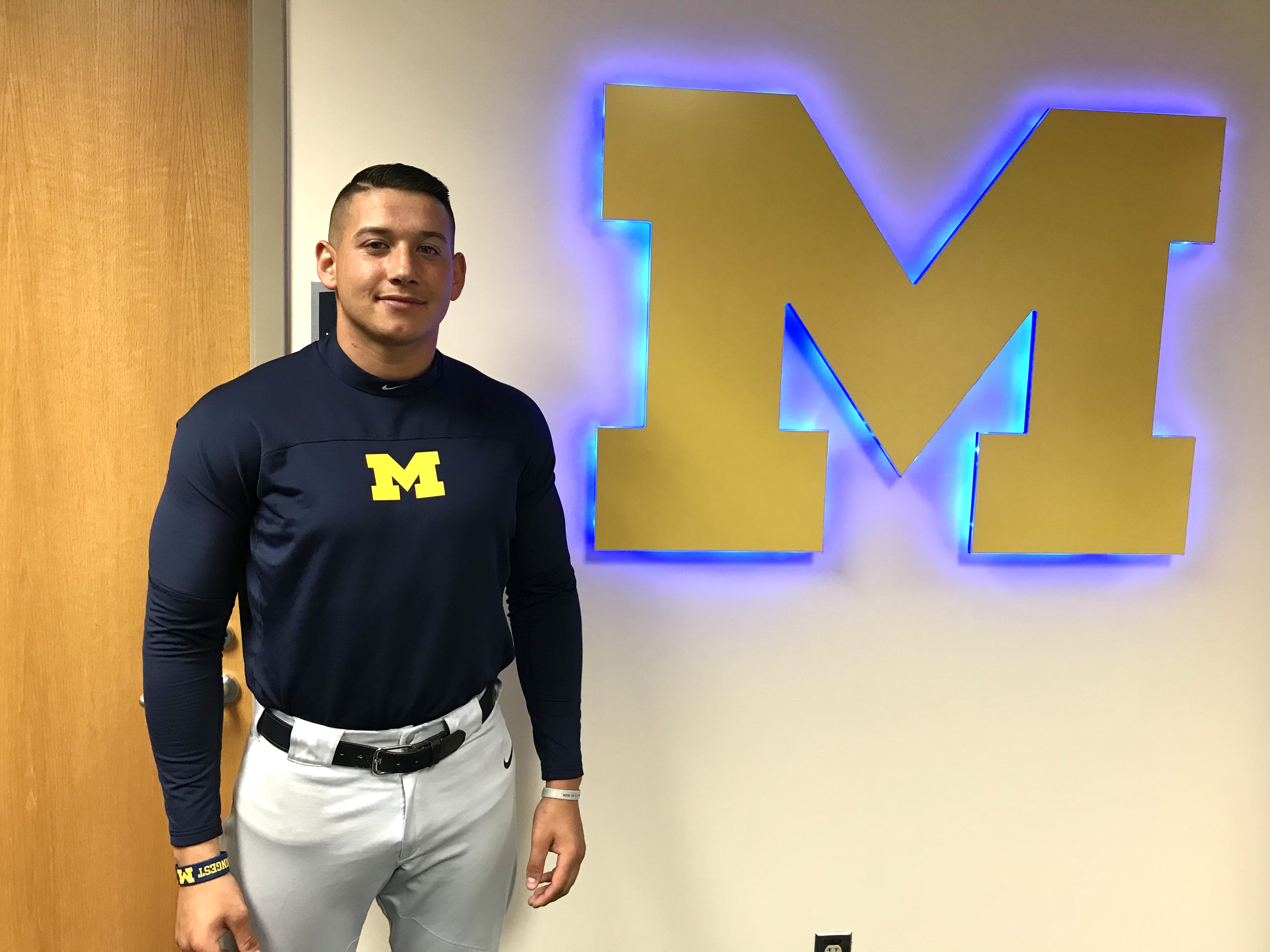 How Joey Velazquez Balances Playing Football Baseball At Michigan Mlive Com