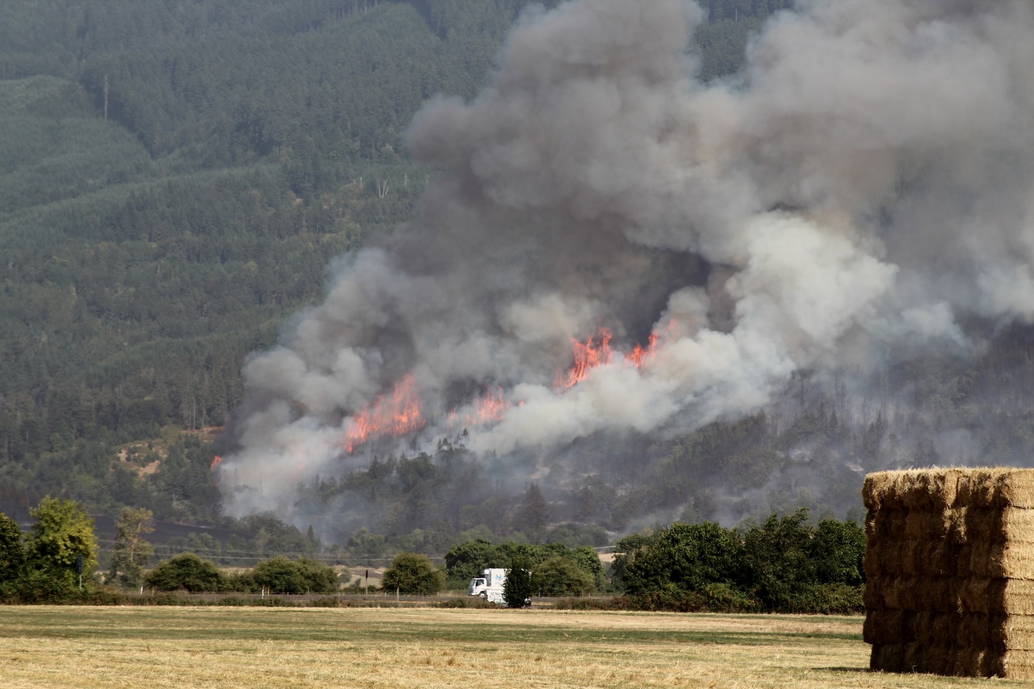 Linn County fire threatens homes, holding at 200 acres