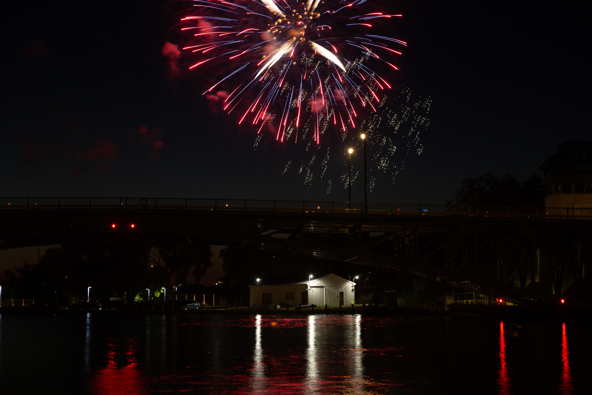 Lorain Port Authority Fireworks show on the Black River