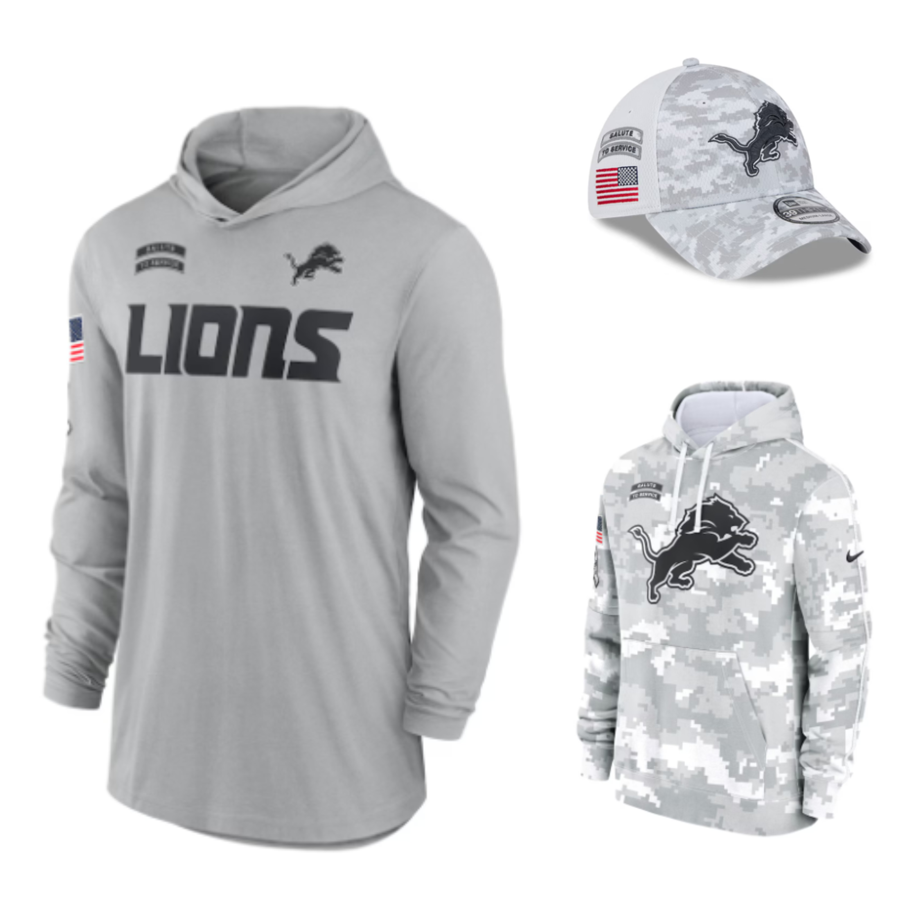 How to find Detroit Lions NFL Salute to Service hoodies T Shirts and hats mlive