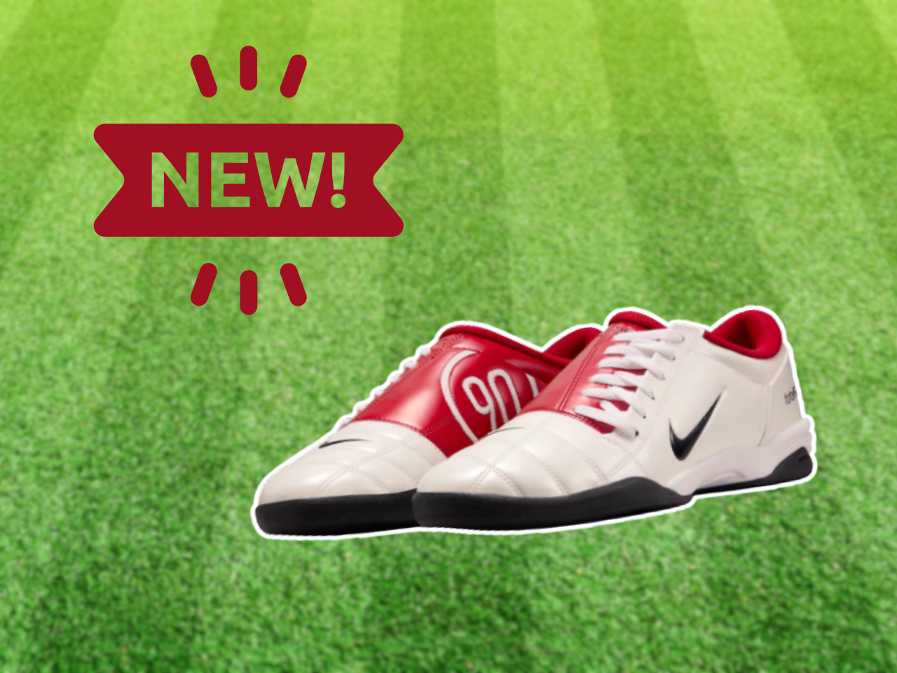 Nike Total 90 soccer shoes are dropping in White and Gym Red