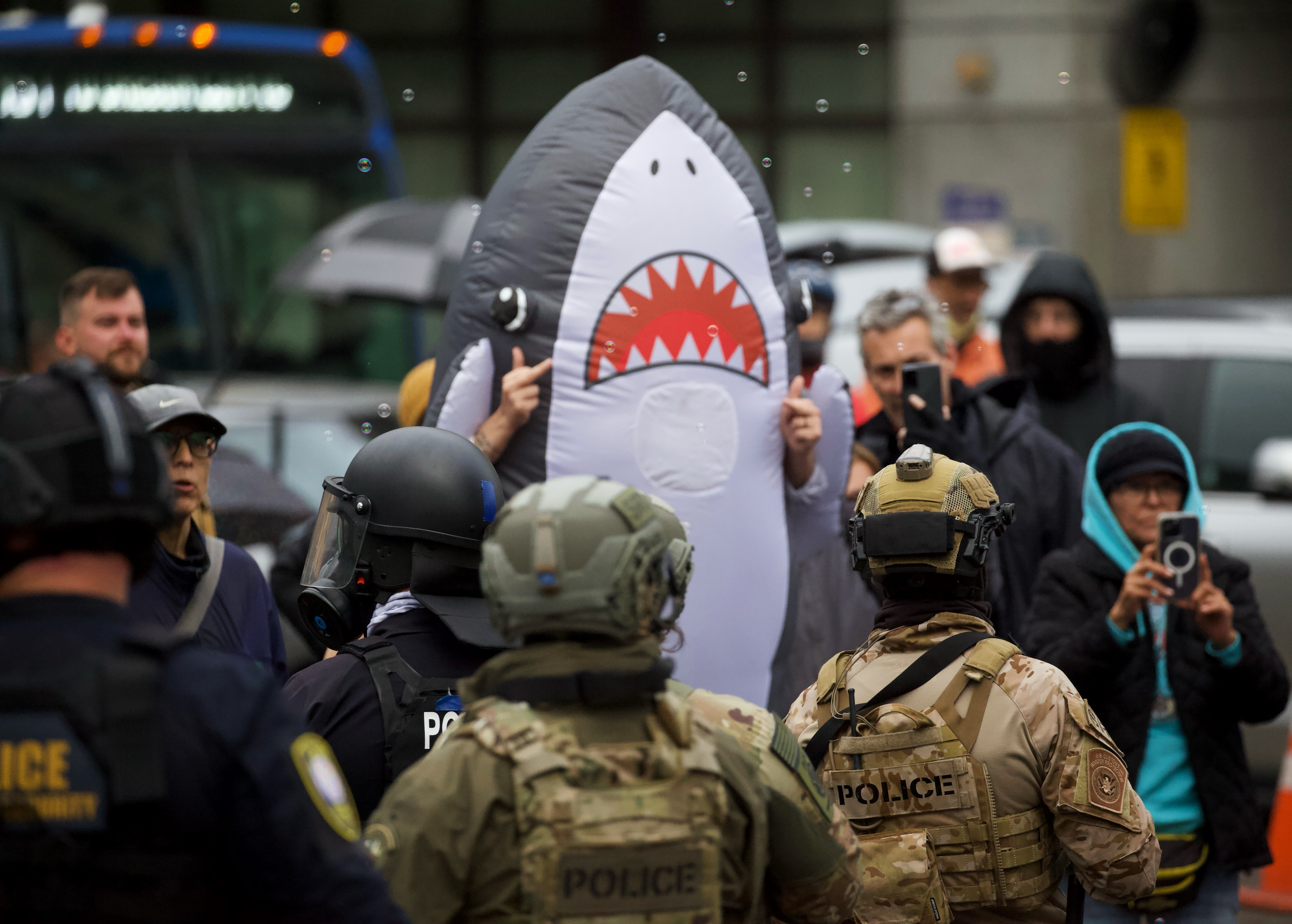 ICE protest inflatables - oregonlive.com