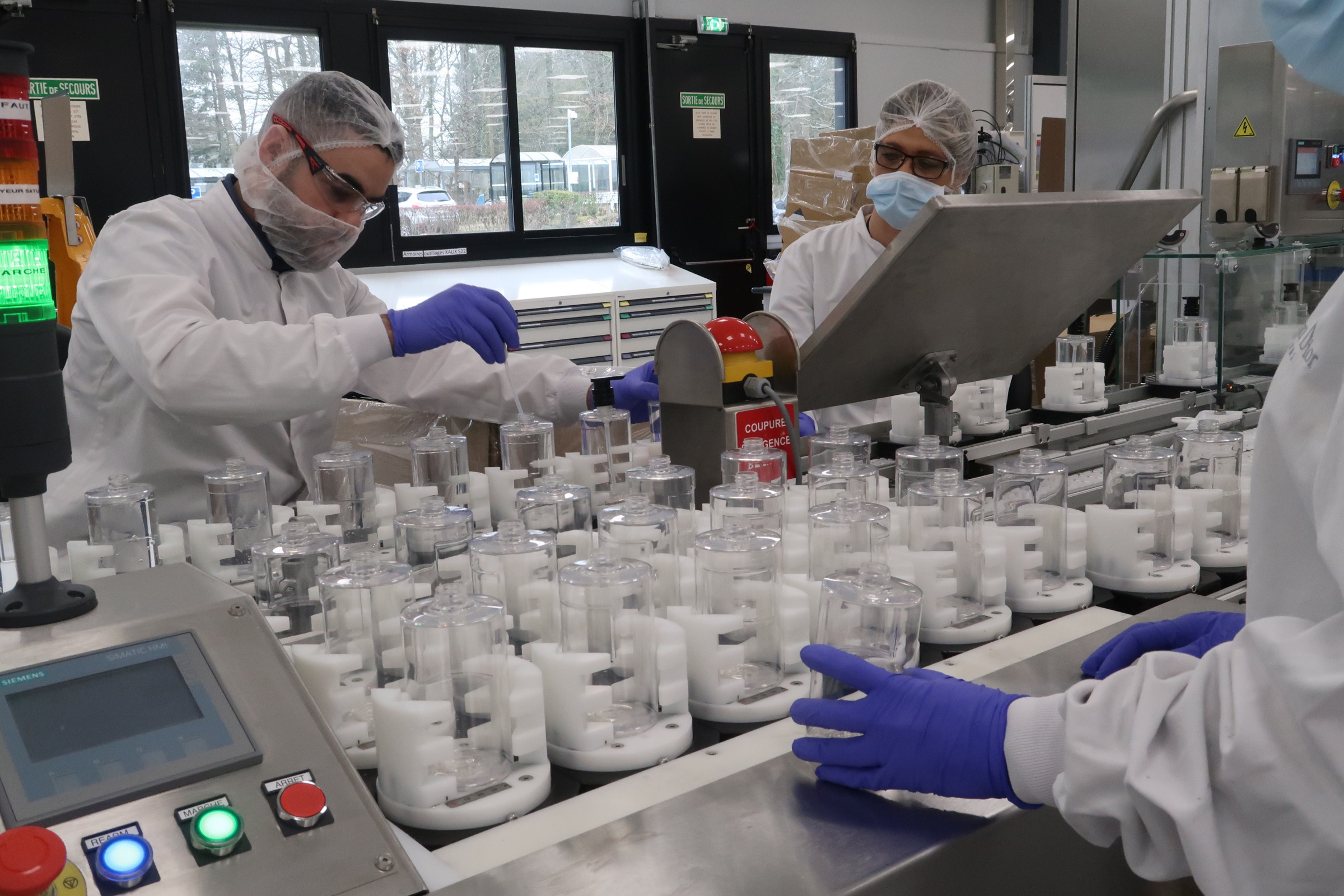 Beauty companies using manufacturing facilities to make hand