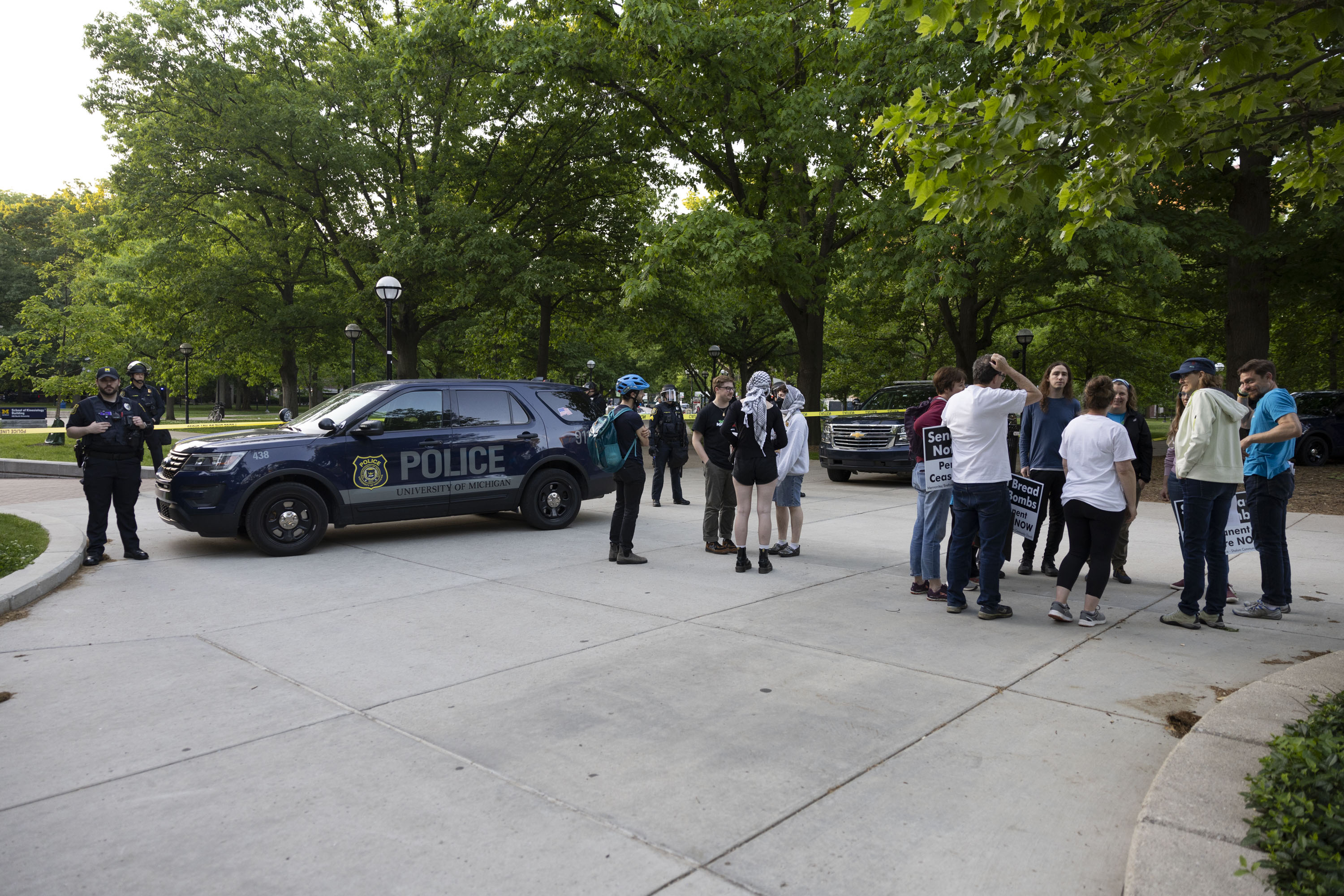 University of Michigan Pro-Palestinian student protester encampment ...