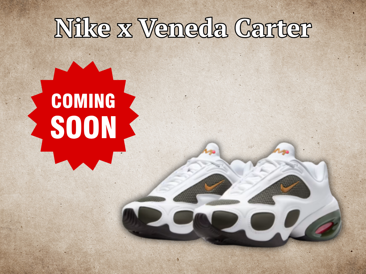 Nike Air Max Muse x Veneda Carter White and Cargo Khaki
