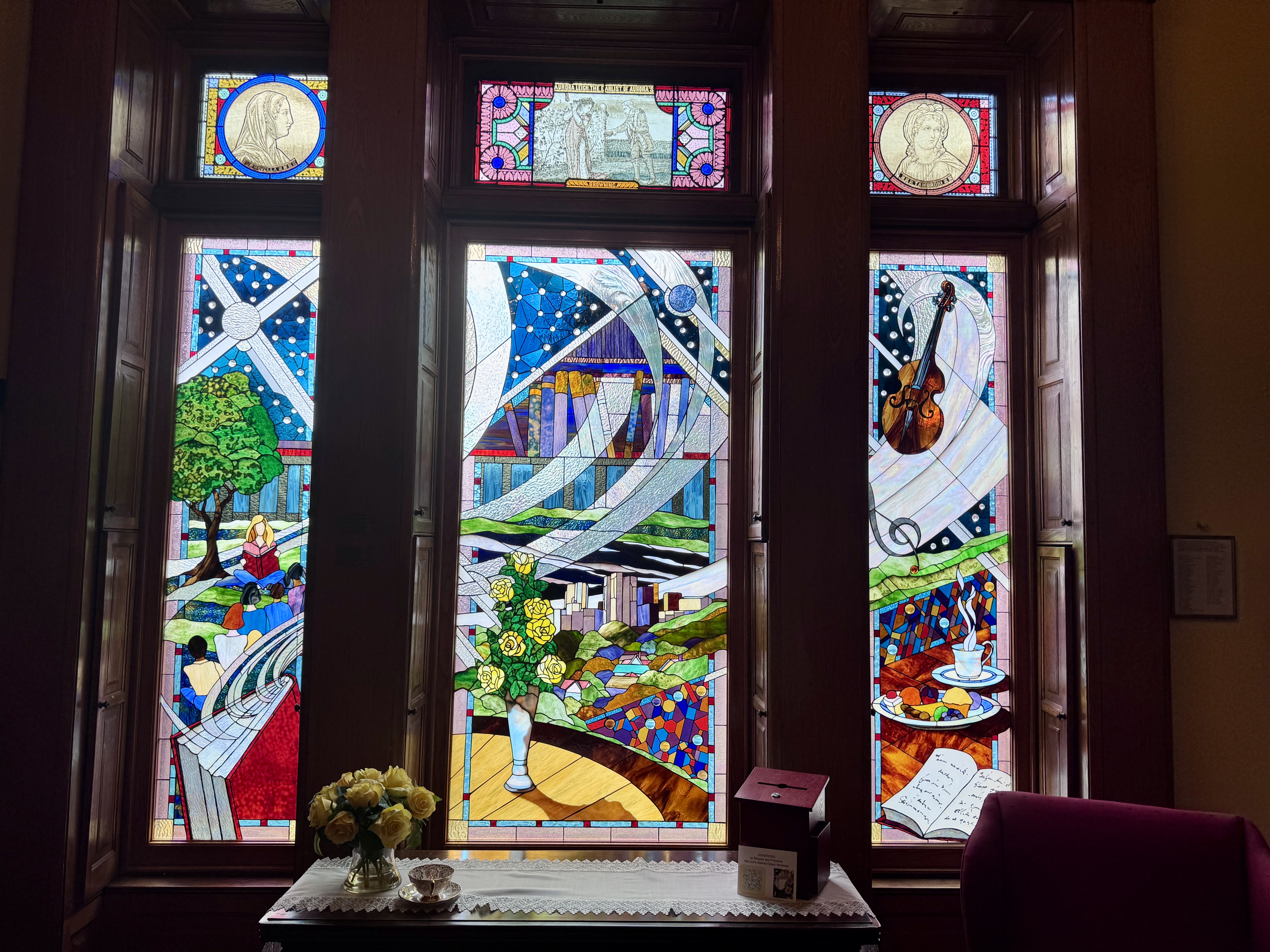 Ladies' Library Association's famed stained glass windows have