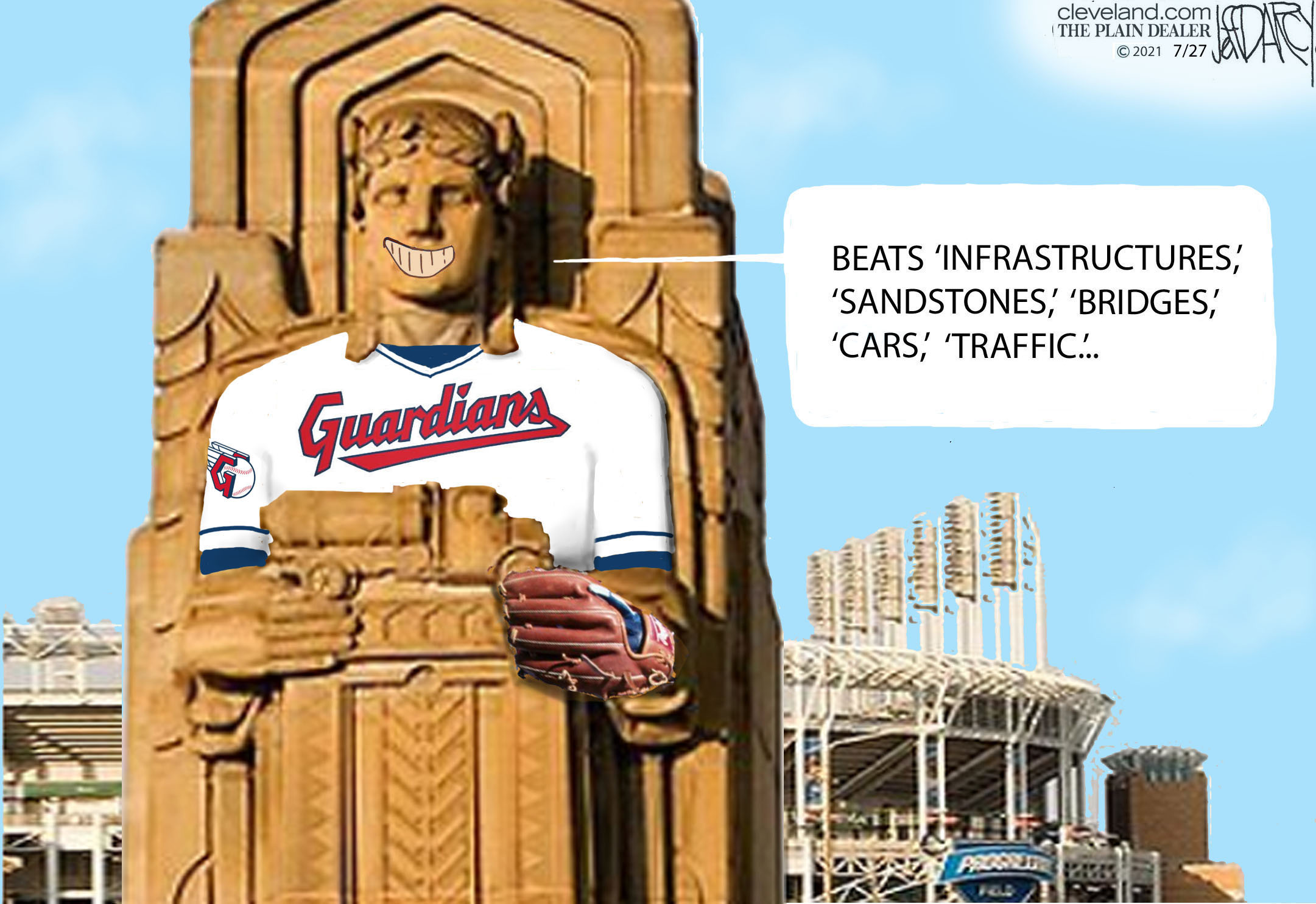 Cleveland Guardians lawsuits: Darcy cartoon 