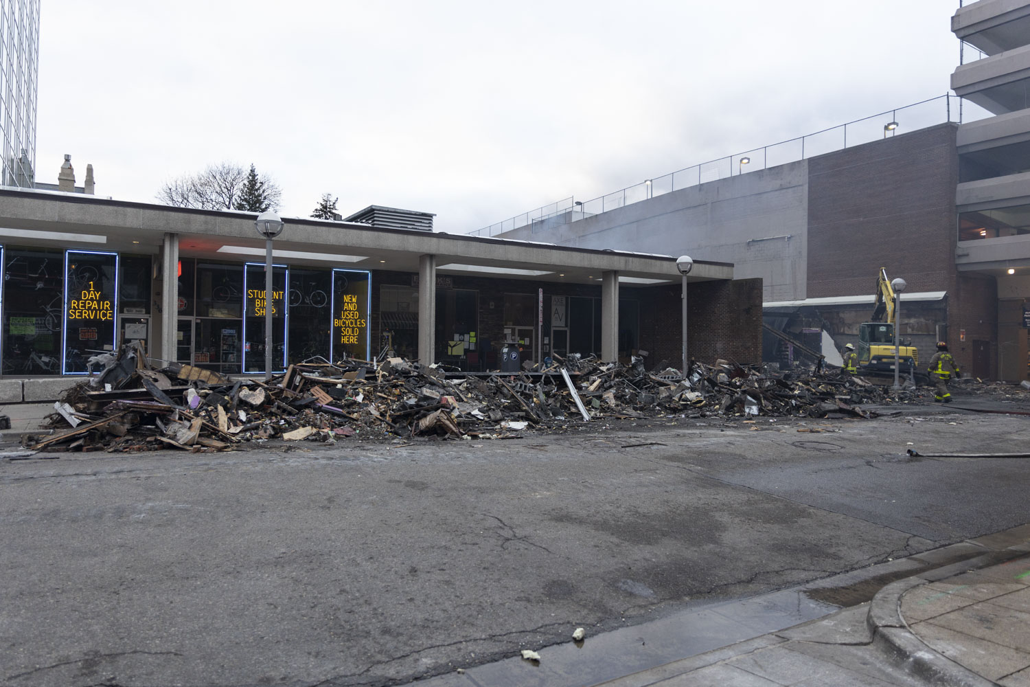 A fire on Maynard Street burns down two businesses