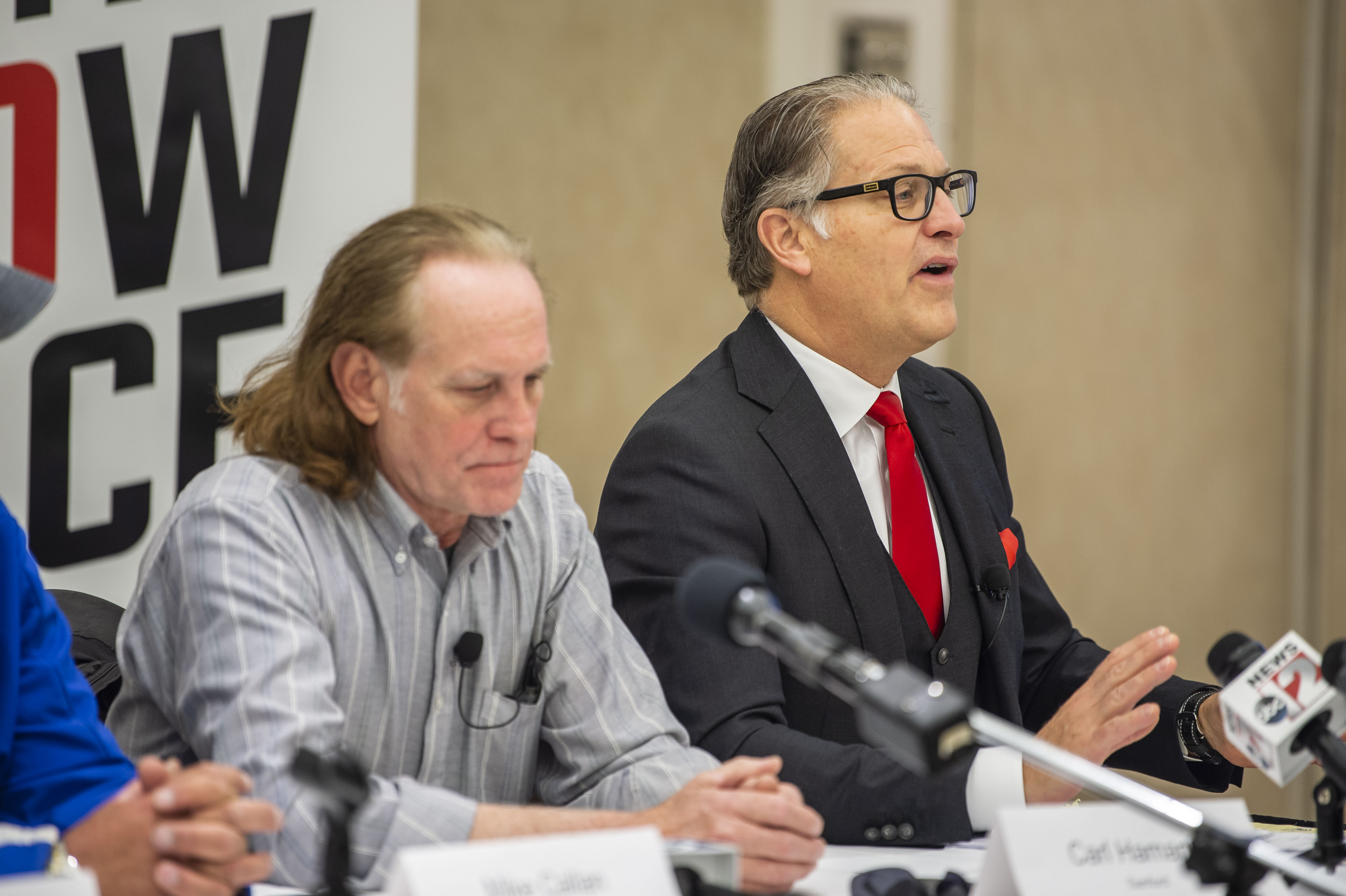 Attorney Ven Johnson holds media briefing about the ongoing court