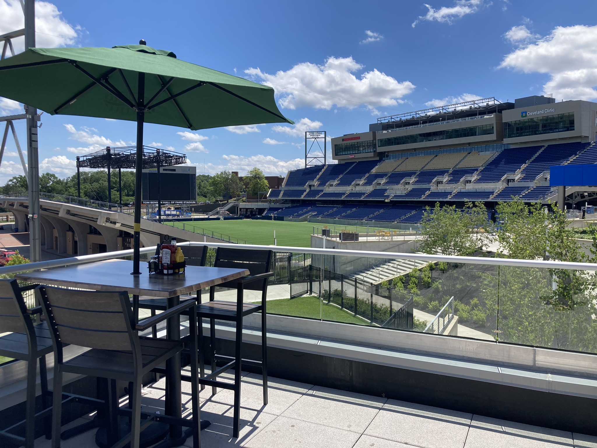 Prepping Tom Benson Hall of Fame Stadium 