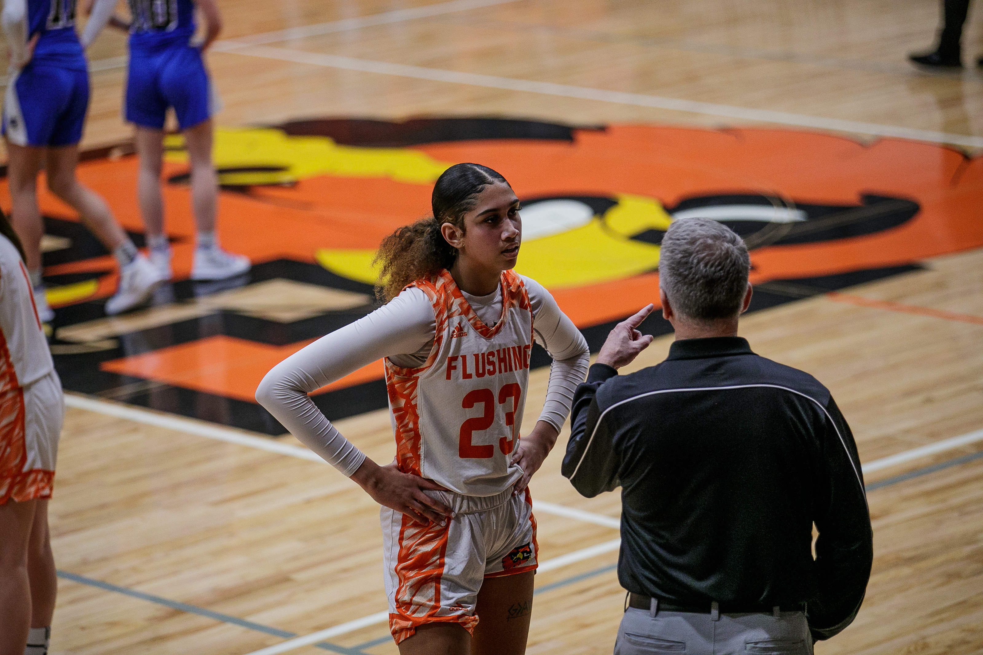 Flushing girls varsity basketball defeats Lake Fenton