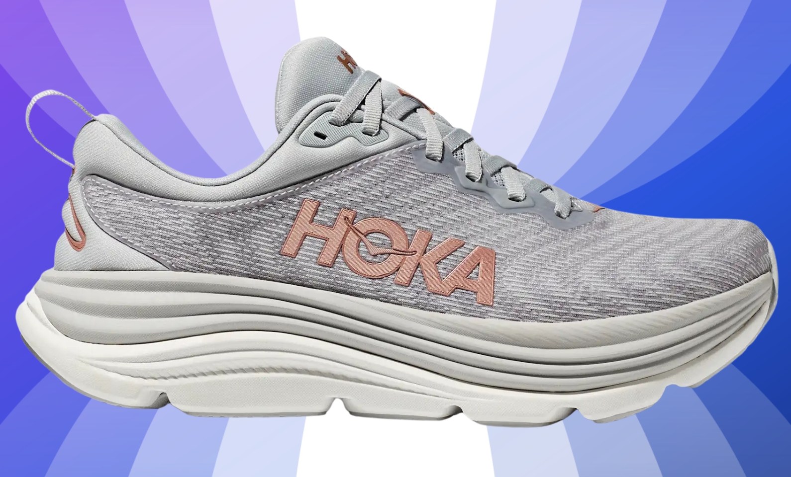Hoka One One Gaviota 5 Women\'s Running SIZE 8B PINK & GRAY Shoes Stability Used! Women main image 2