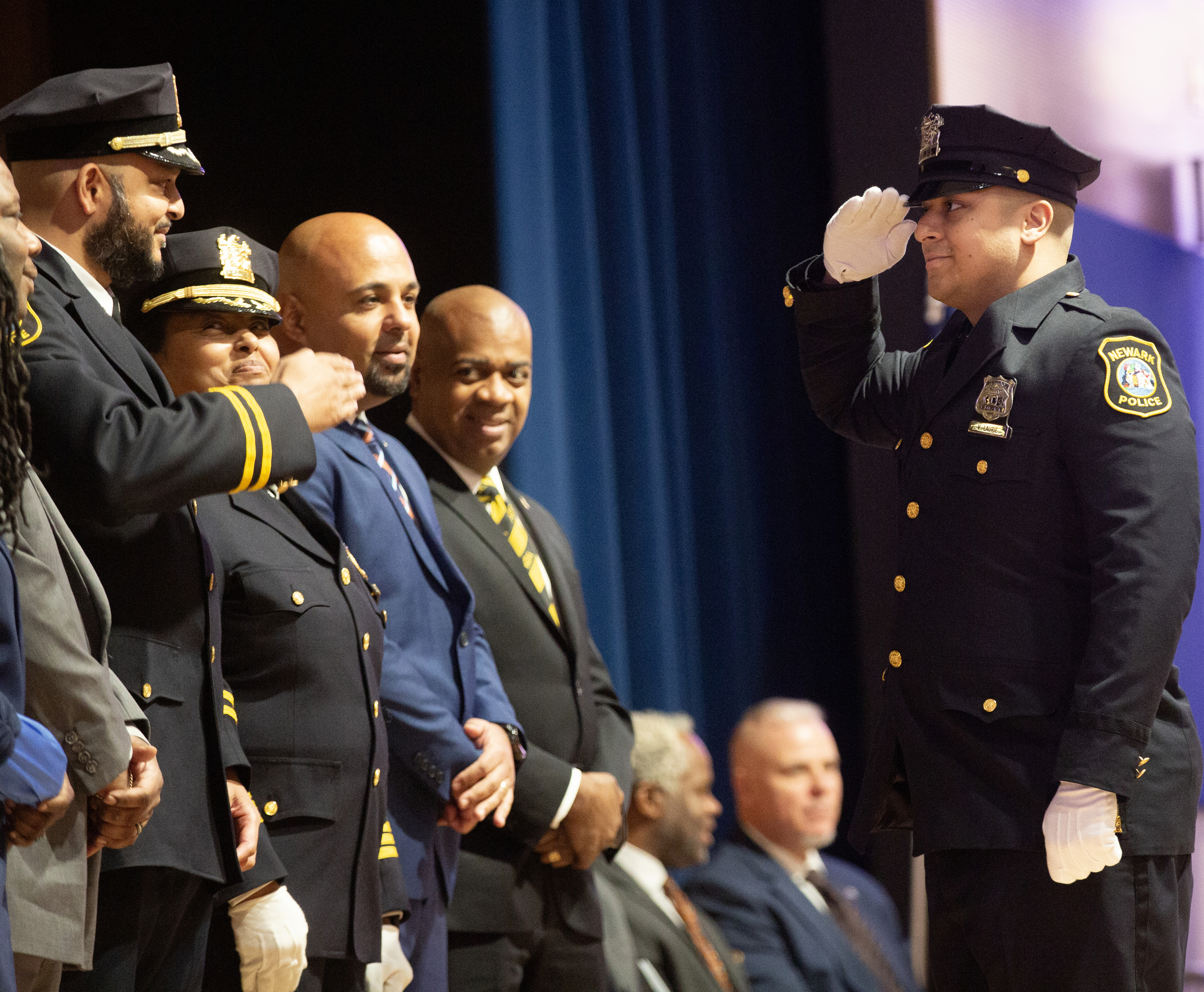 The graduation ceremony for the new class of Newark Police officers ...
