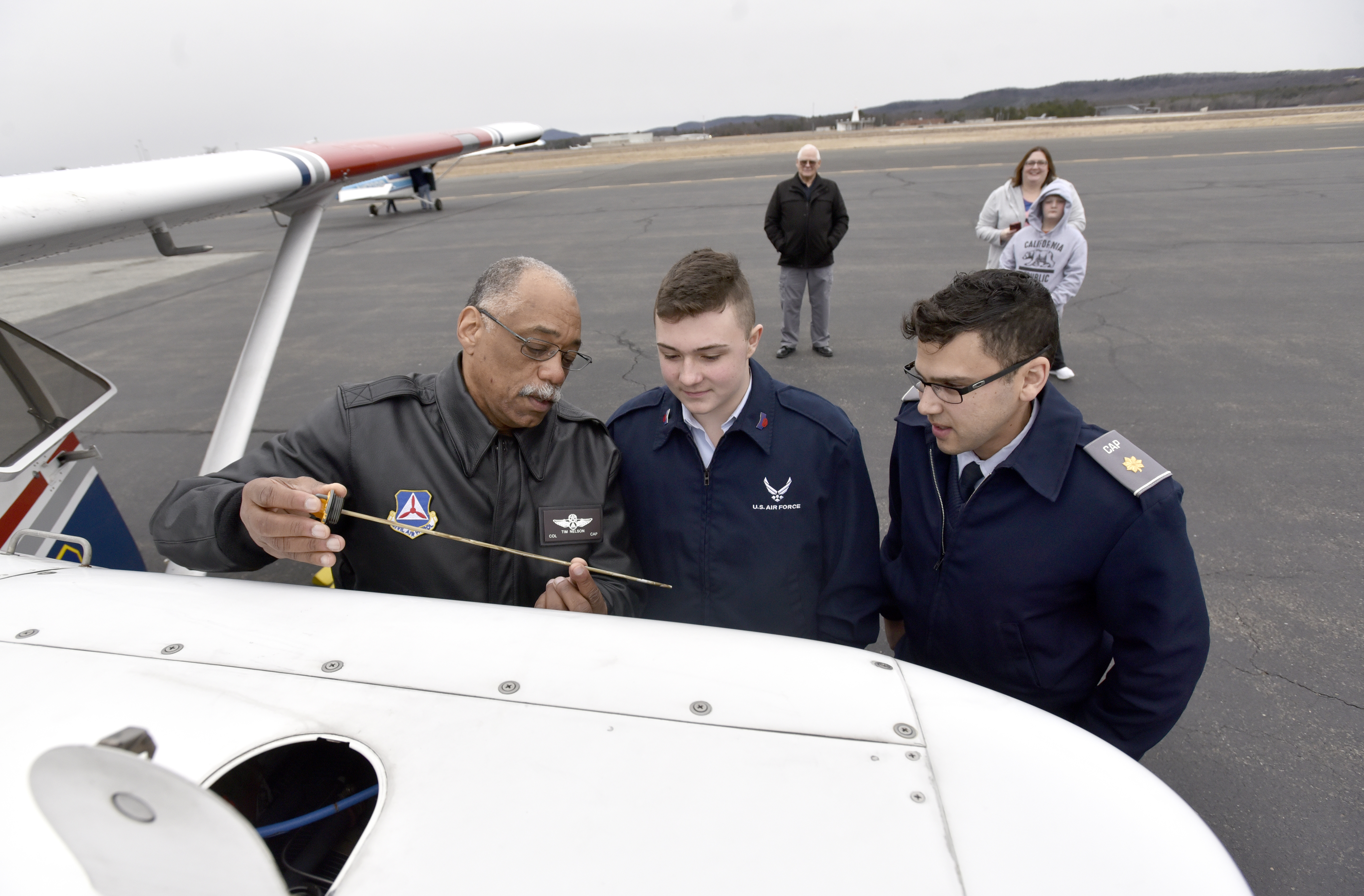 Derek Waddell of Agawam joins other cadets in learning to fly with