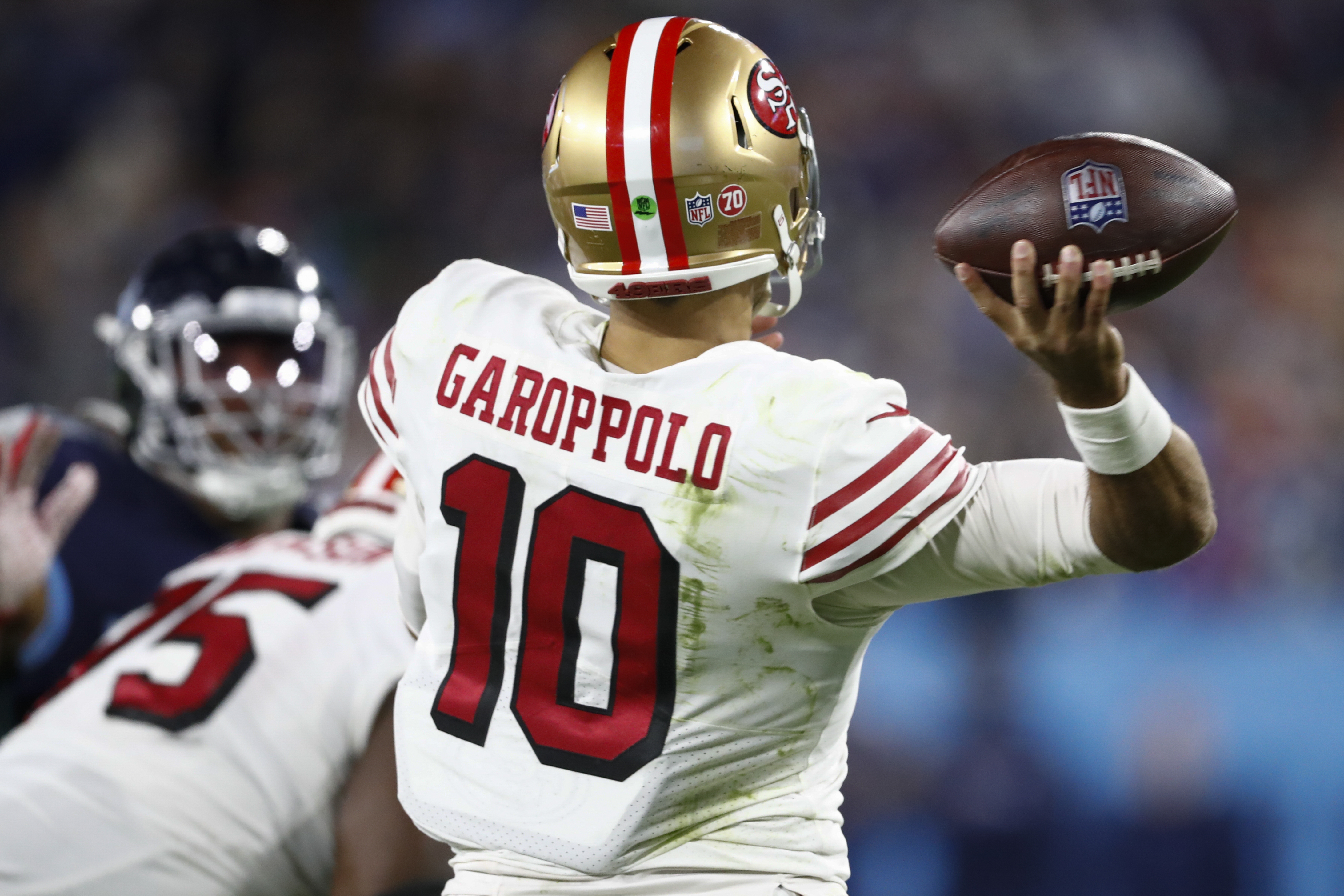 49ers' Jimmy Garoppolo could miss game vs. Texans with thumb injuries