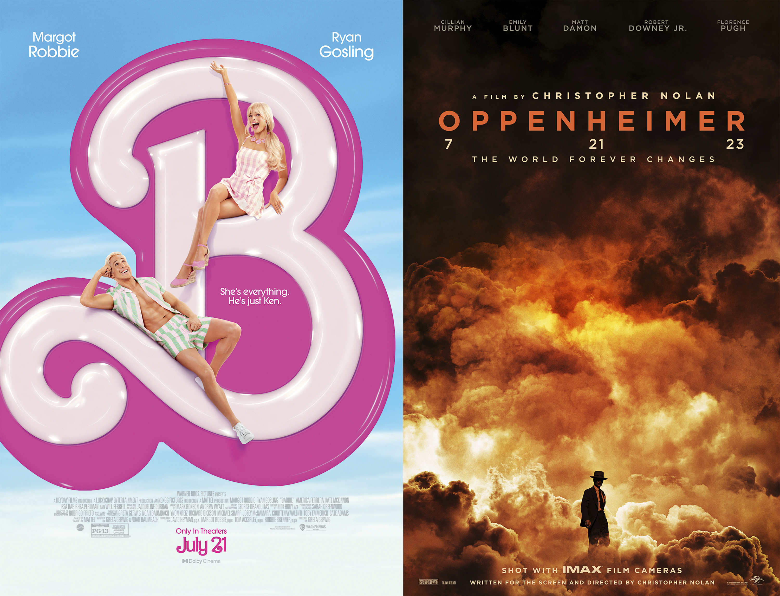 Does Barbie or Oppenheimer have the higher Rotten Tomatoes score?