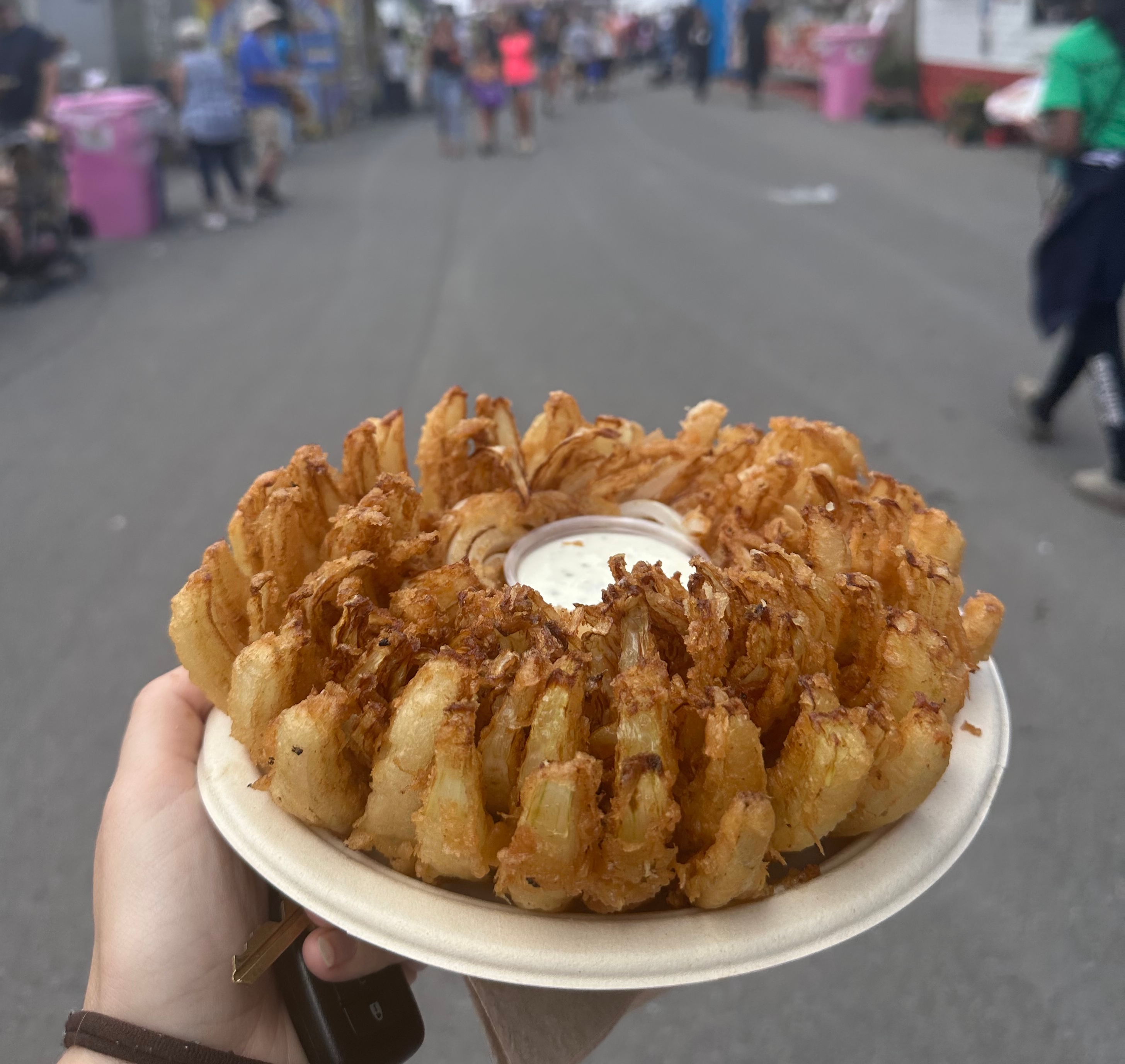 Fried onion at Awesome Onion at the New York State Fair.