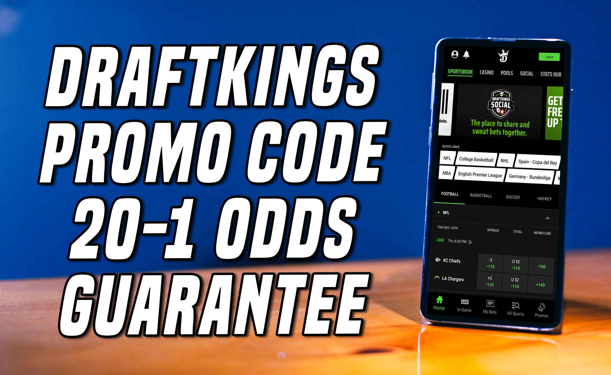 DraftKings Sportsbook Bonus Code - $50 Free Bet + $1000 Match