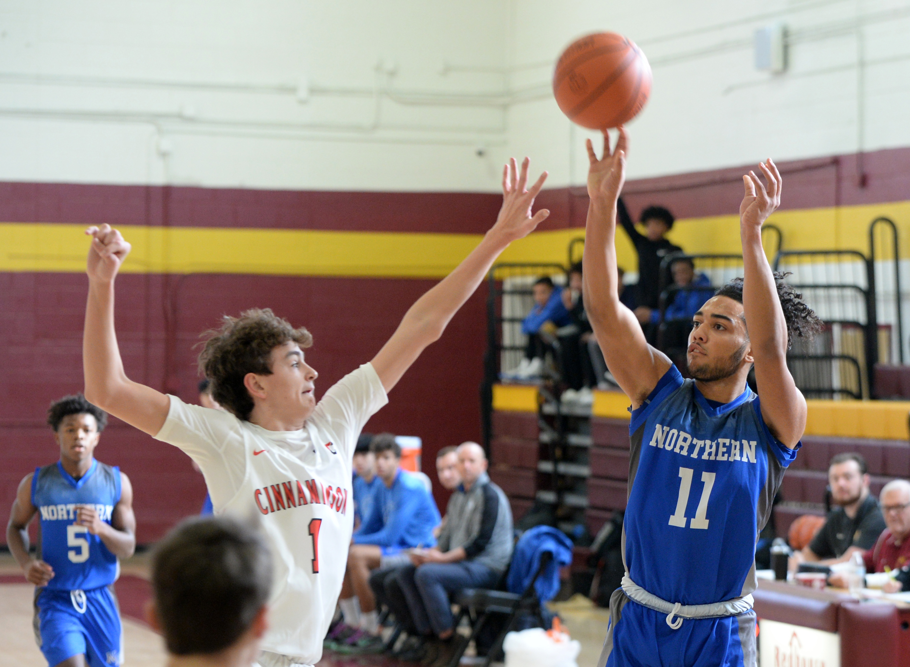 Northern Burlington vs. Cinnaminson boys basketball, Butch McLean ...
