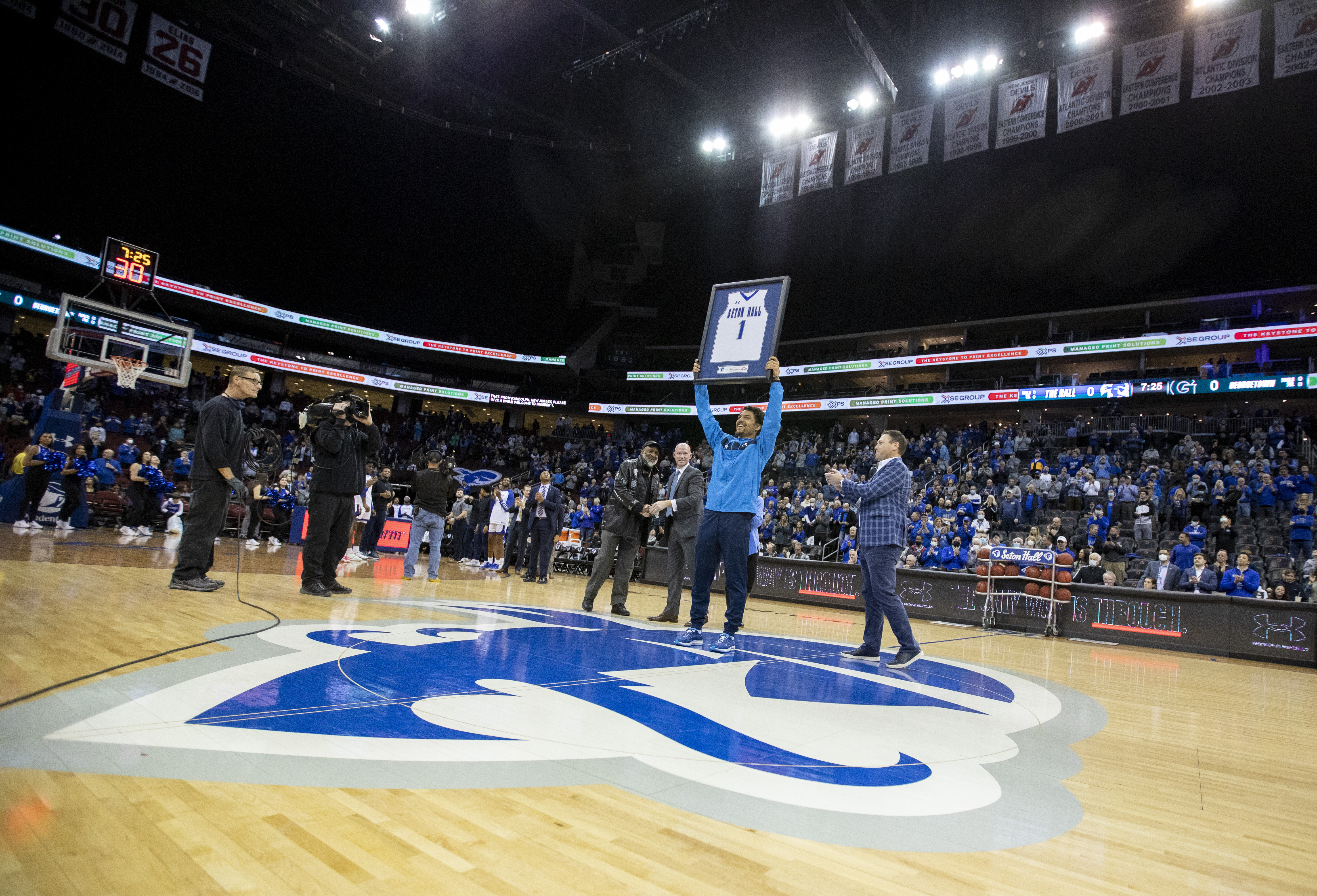 February 5, 2022, Newark, New Jersey, USA: Seton Hall Pirates guard Jared  Rhoden (14) looks to make a play during NCAA Big East action between the  Seton Hall Pirates and the Creighton