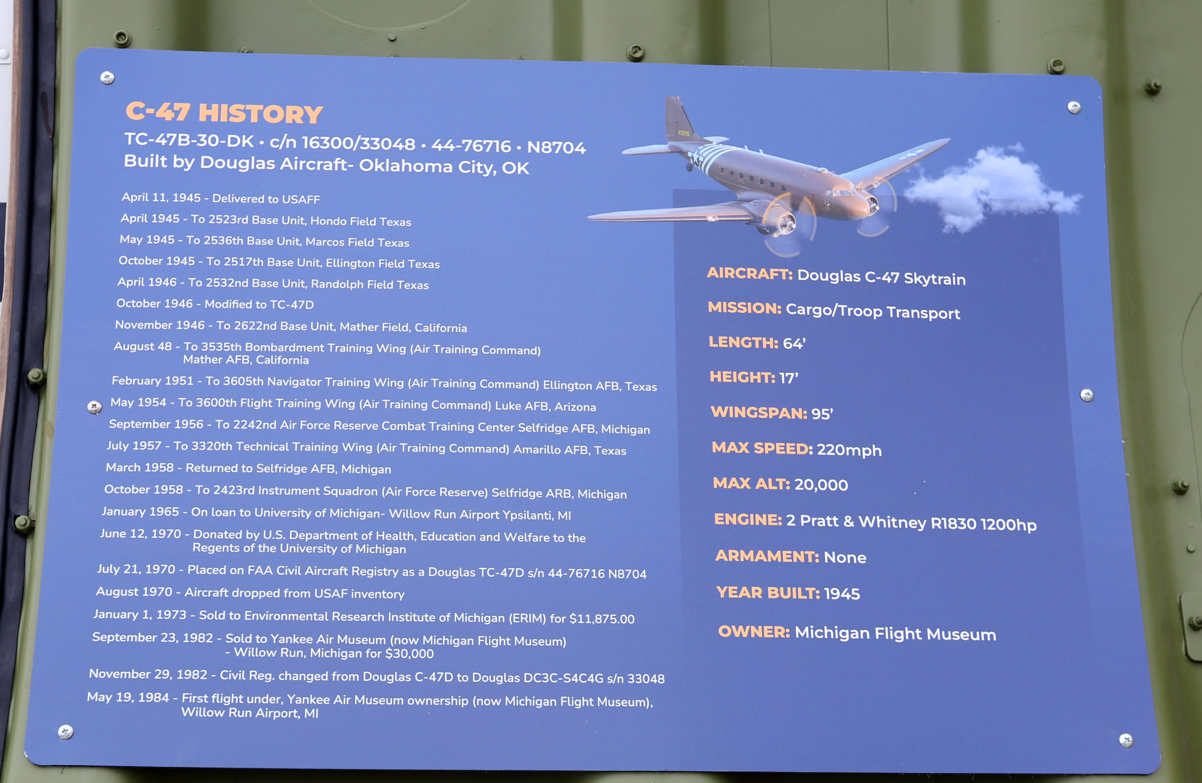 79-year-old C-47 flies over CLE for centennial anniversary