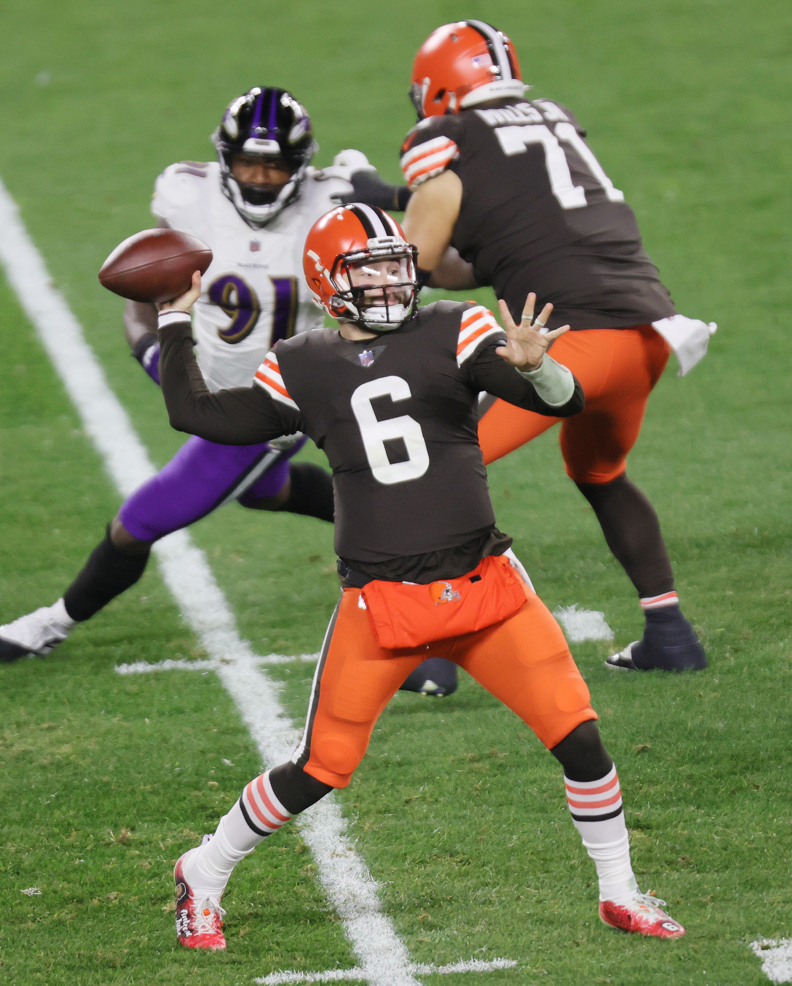 Browns Ravens line Monday Night Football weather TV Baker Mayfield