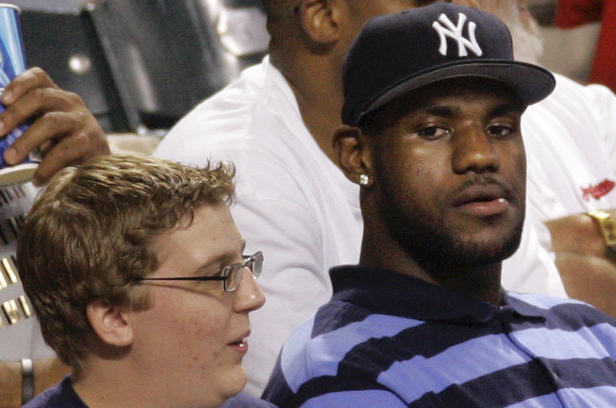 LeBron James Sports Red Sox Hat After Lakers Loss