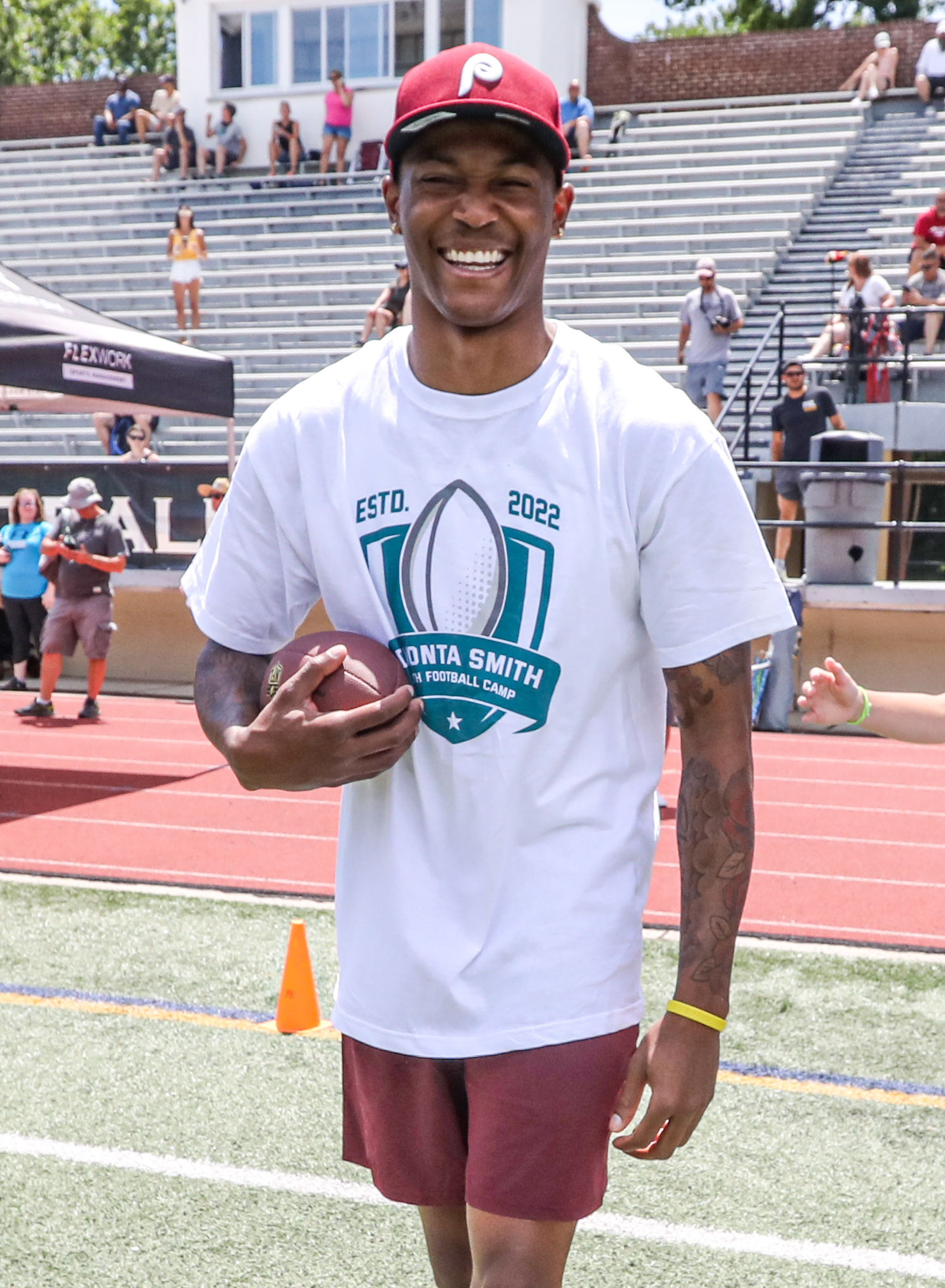 Philadelphia Eagles DeVonta Smith football camp 