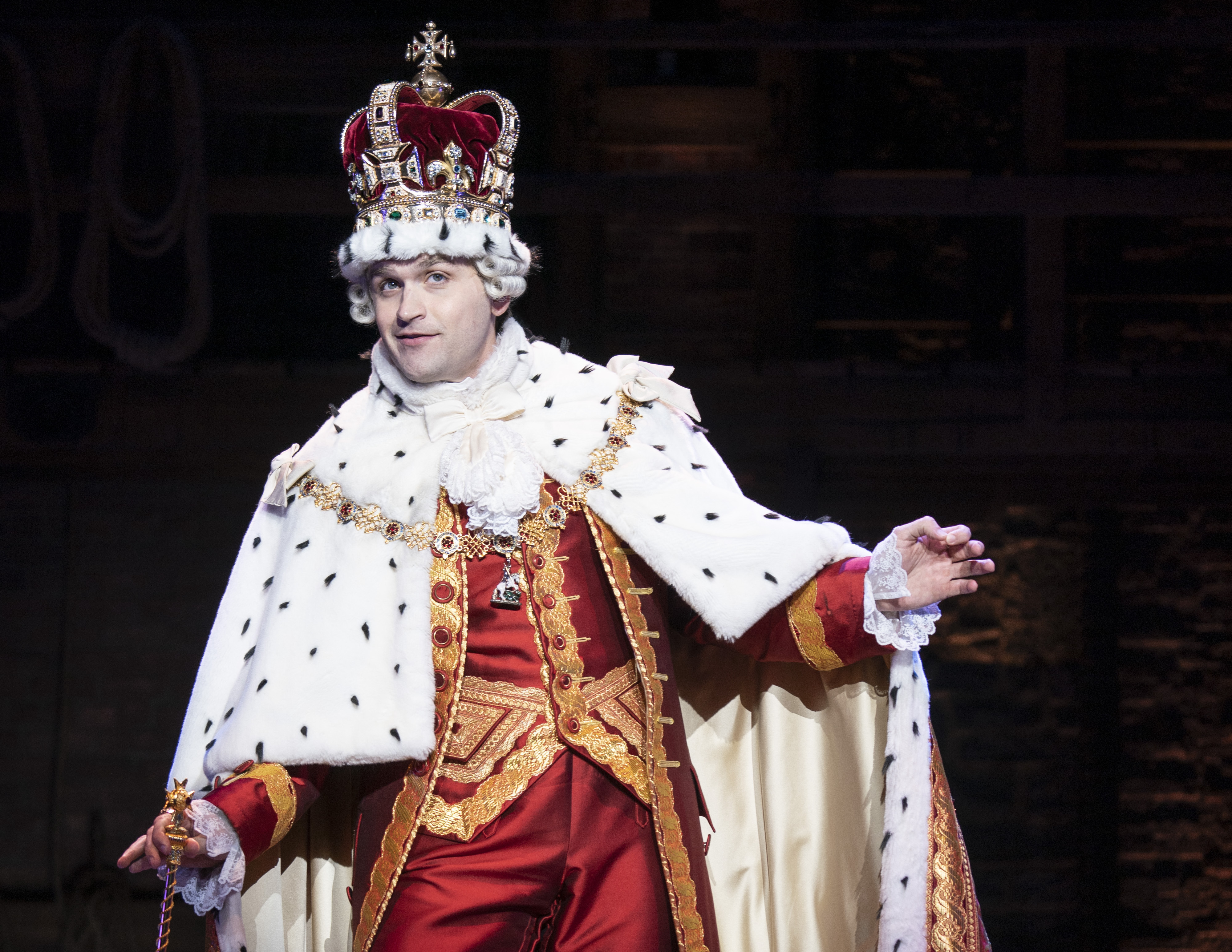 The king in discount hamilton the musical