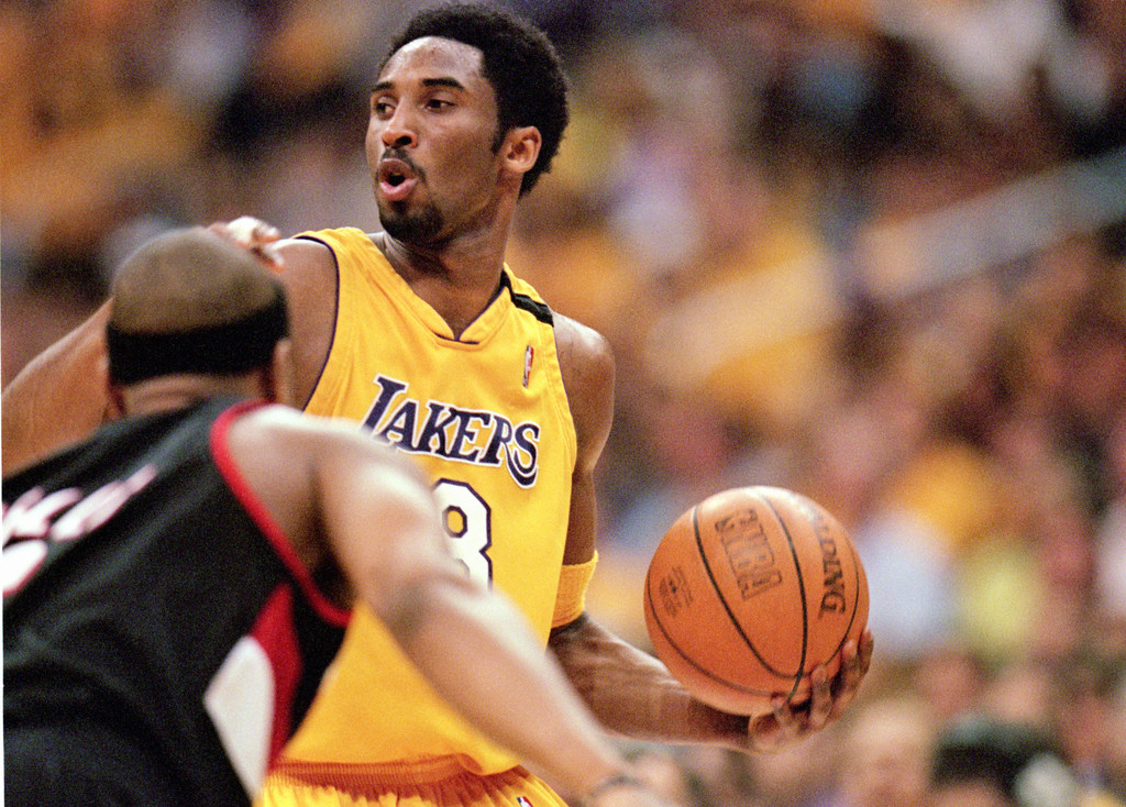 Shaquille O'Neil in Game 1 of the 1997 Lakers-Blazers playoffs