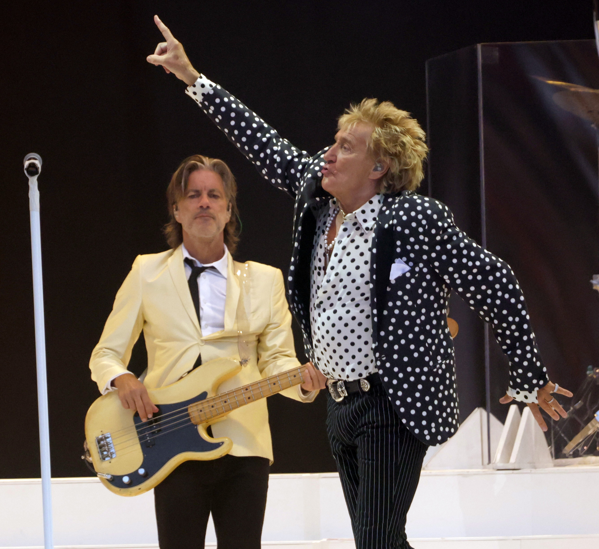 Billy Joel and Rod Stewart at Huntington Bank Field, 2024 - cleveland.com