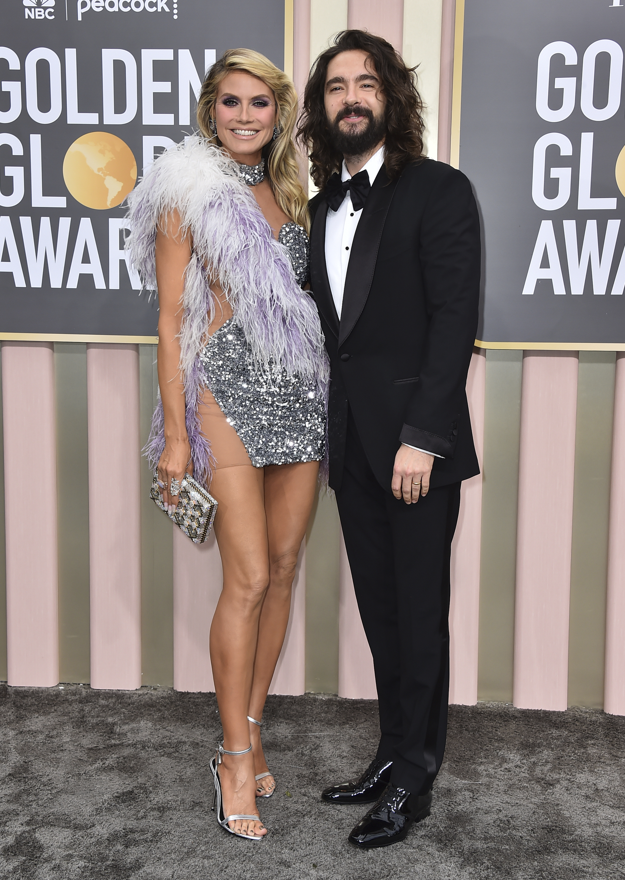 Heidi Klum, left, and Tom Kaulitz arrive at the 80th annual Golden Globe Awards at the Beverly Hilton Hotel on Tuesday, Jan. 10, 2023, in Beverly Hills, Calif. (Photo by Jordan Strauss/Invision/AP)