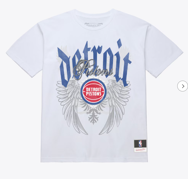 Detroit Pistons apparel: Pistons Mitchell & Ness T-shirt free