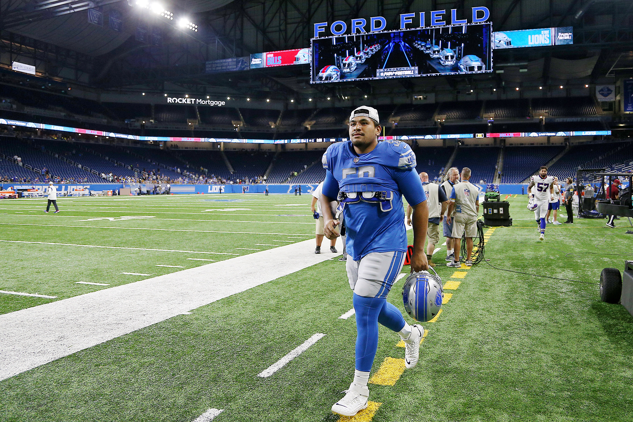 Detroit Lions OT Penei Sewell out to 'get my hands right' vs. Steelers