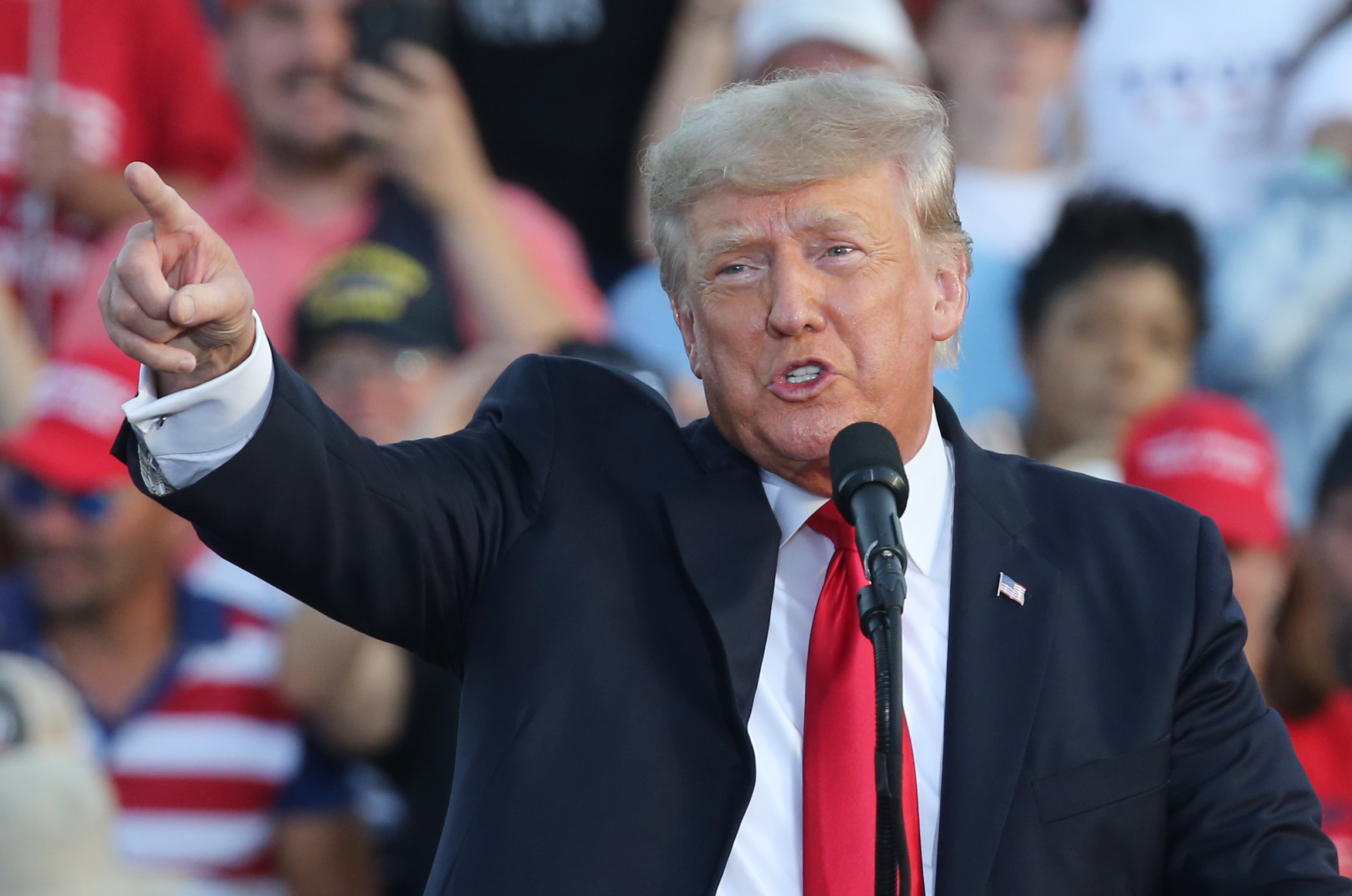 President Donald Trump holds first rally since leaving office at the ...