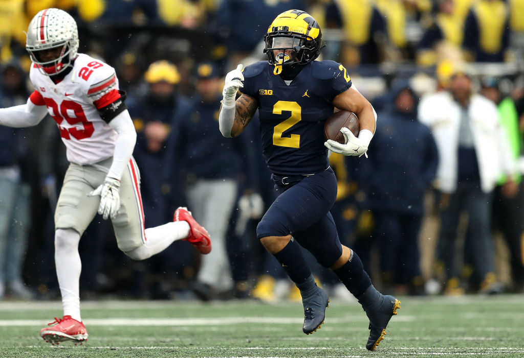 Is Michigan s Blake Corum playing against Ohio State and who else