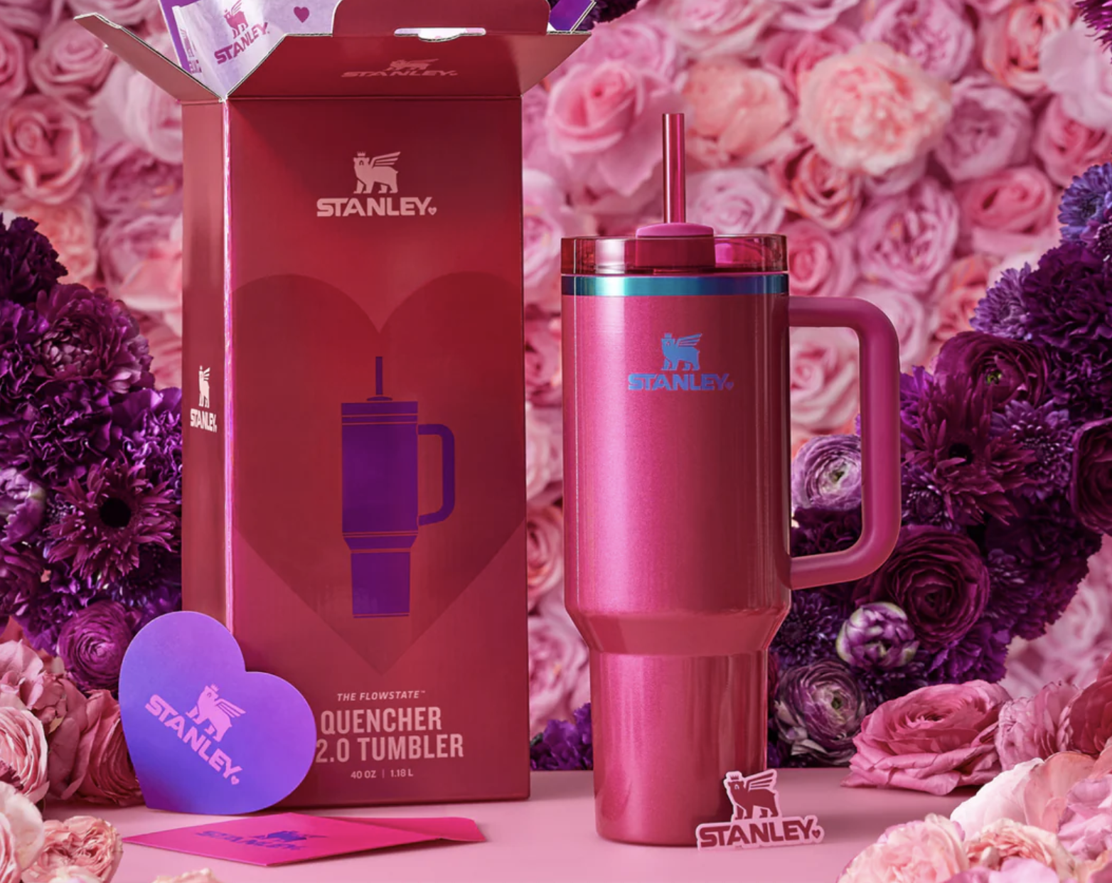 Stanley's limited-edition Valentine's Day Quenchers drop today