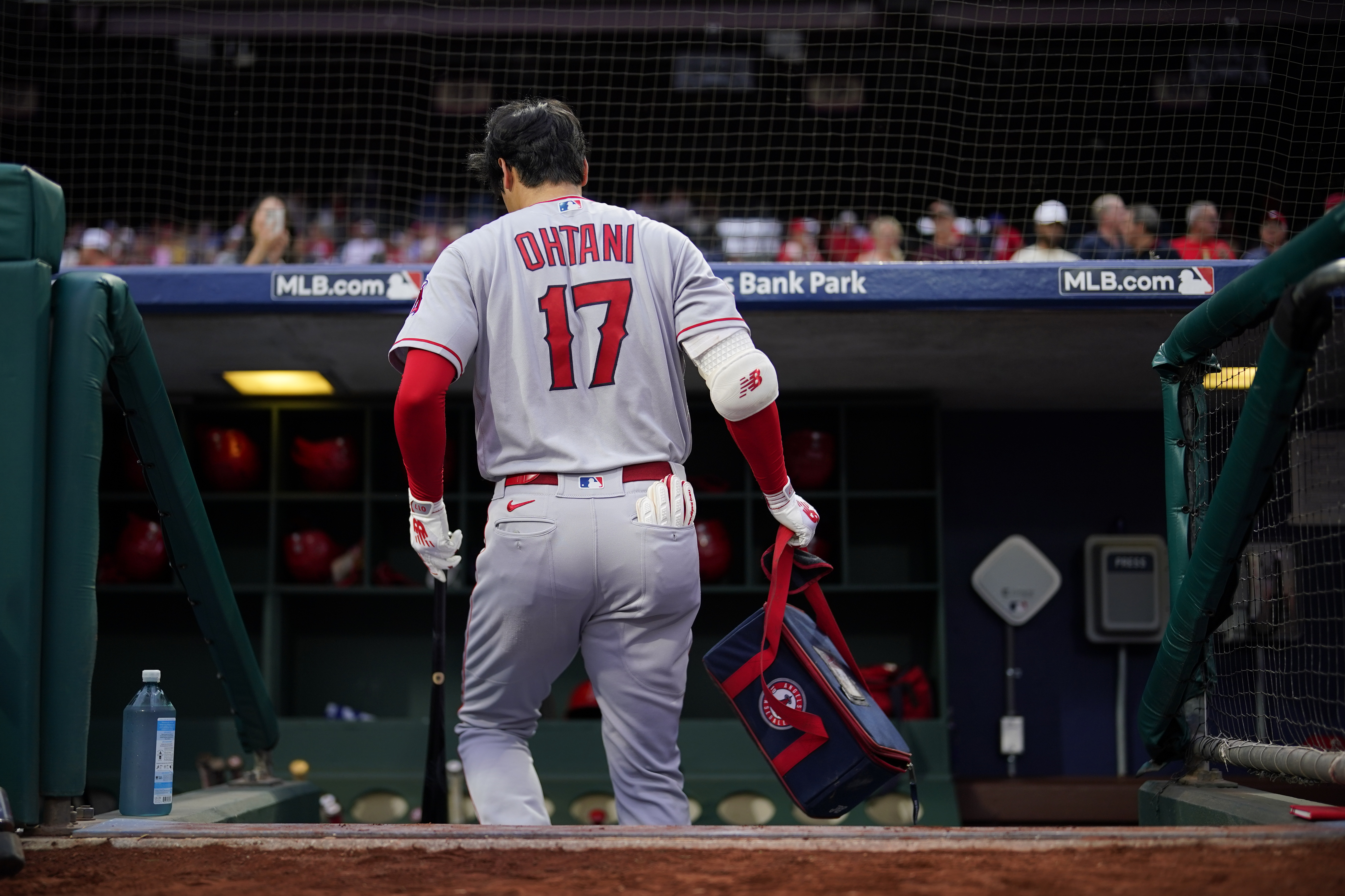 Shohei Ohtani's locker cleared out