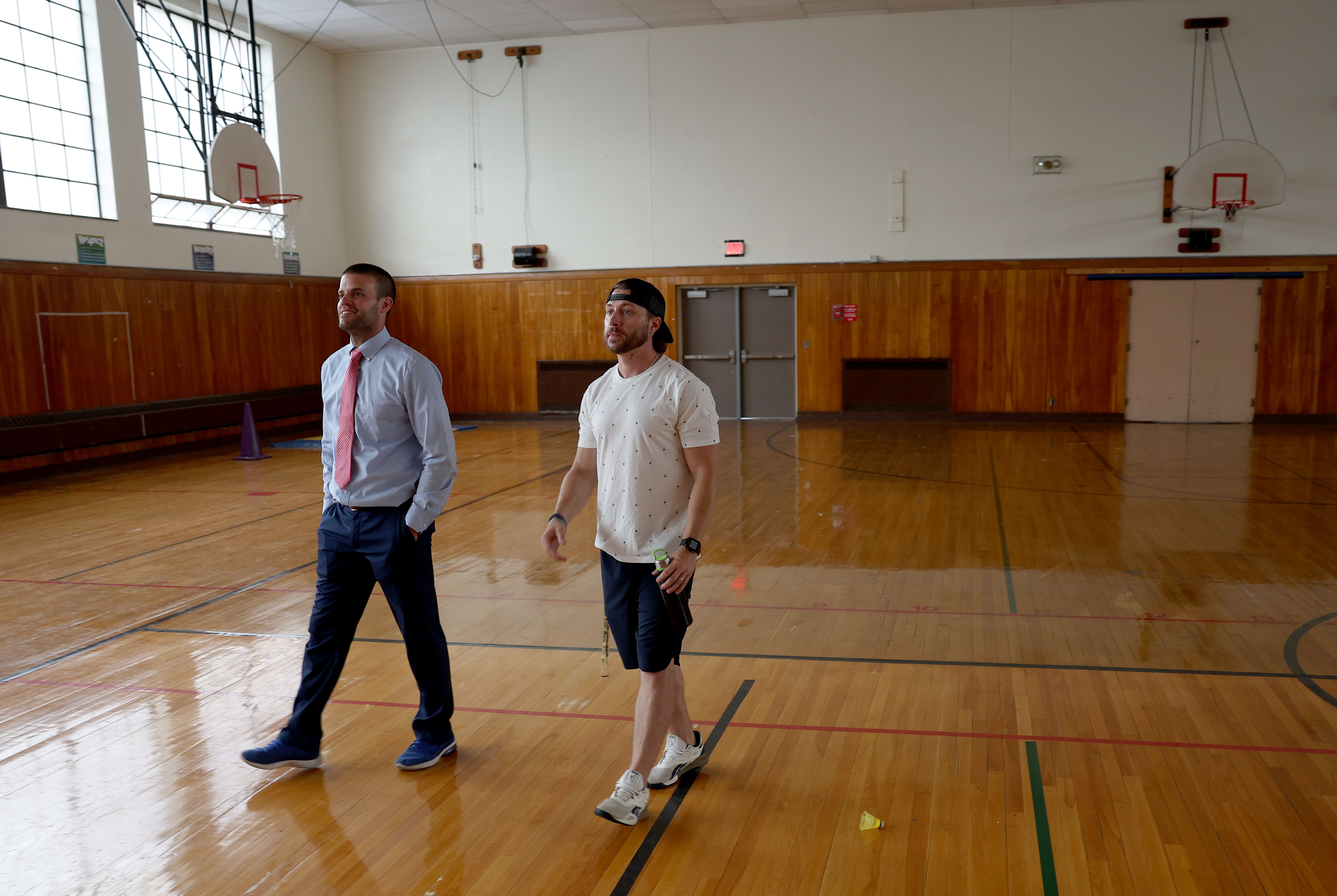 Historic gym inside Syracuse STEM School at Blodgett