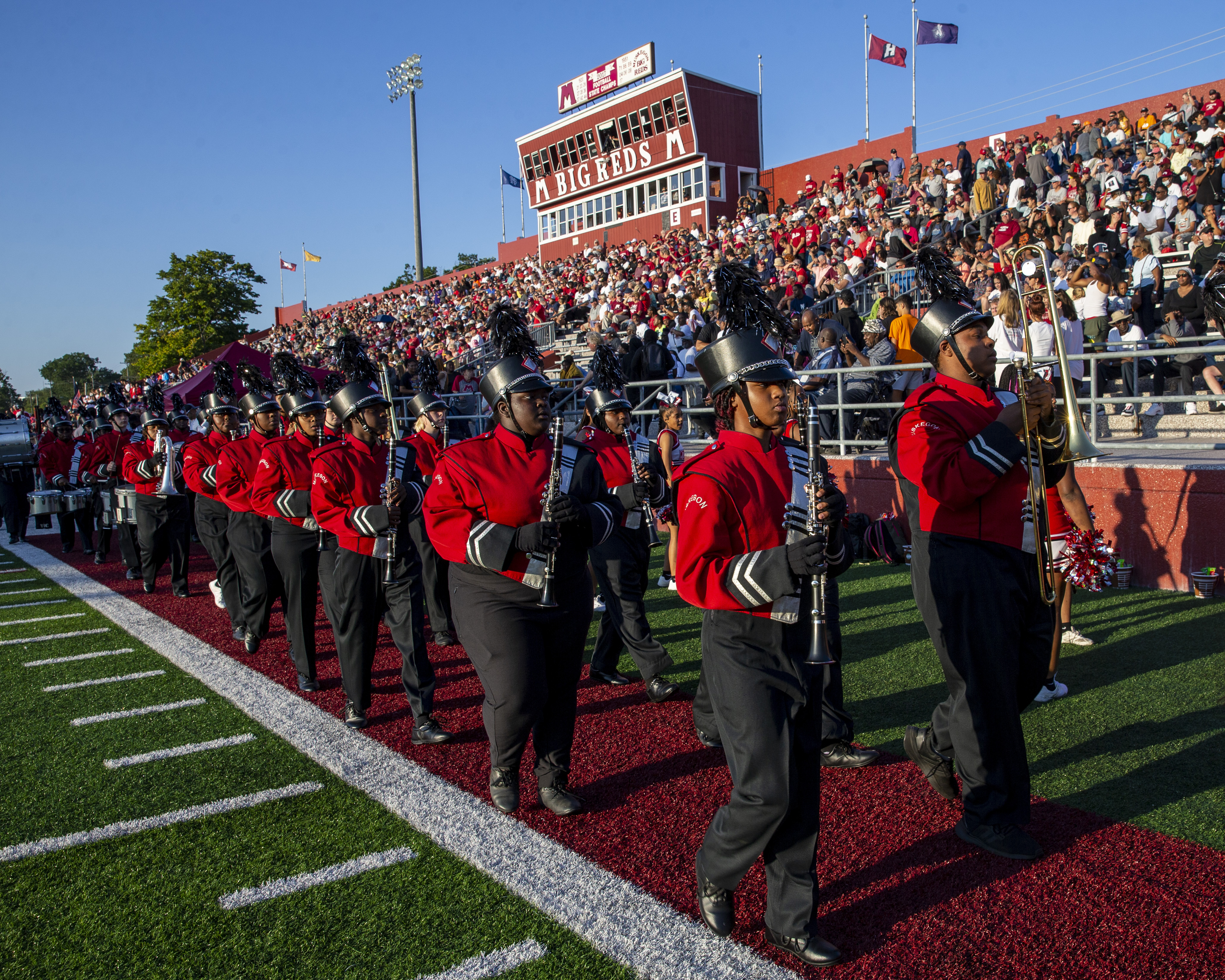 Jackson College Drumline joins the Detroit Lions Drumline for Percussion  Concussion