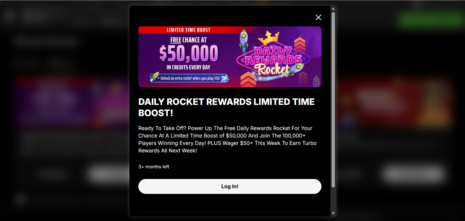 Casino rocket bonus