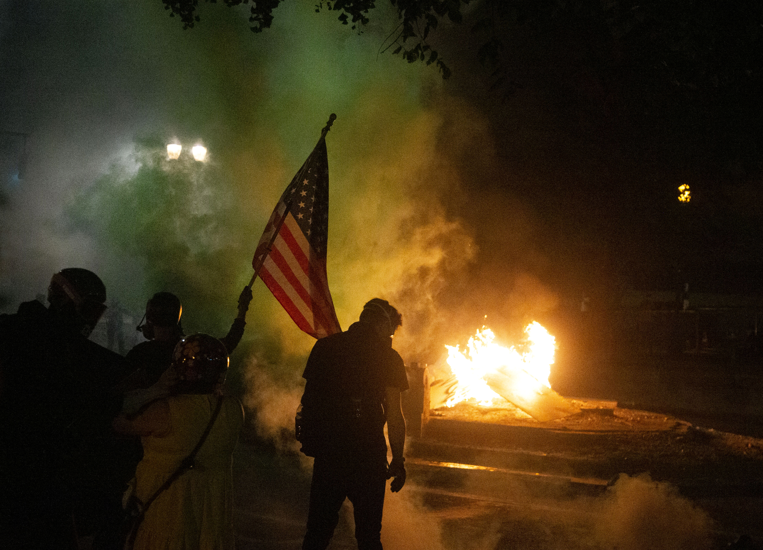 Tear gas and crowd munitions were deployed by federal police on the 54th night of protests in Portland, Oregon. July 20, 2020 Beth Nakamura/Staff