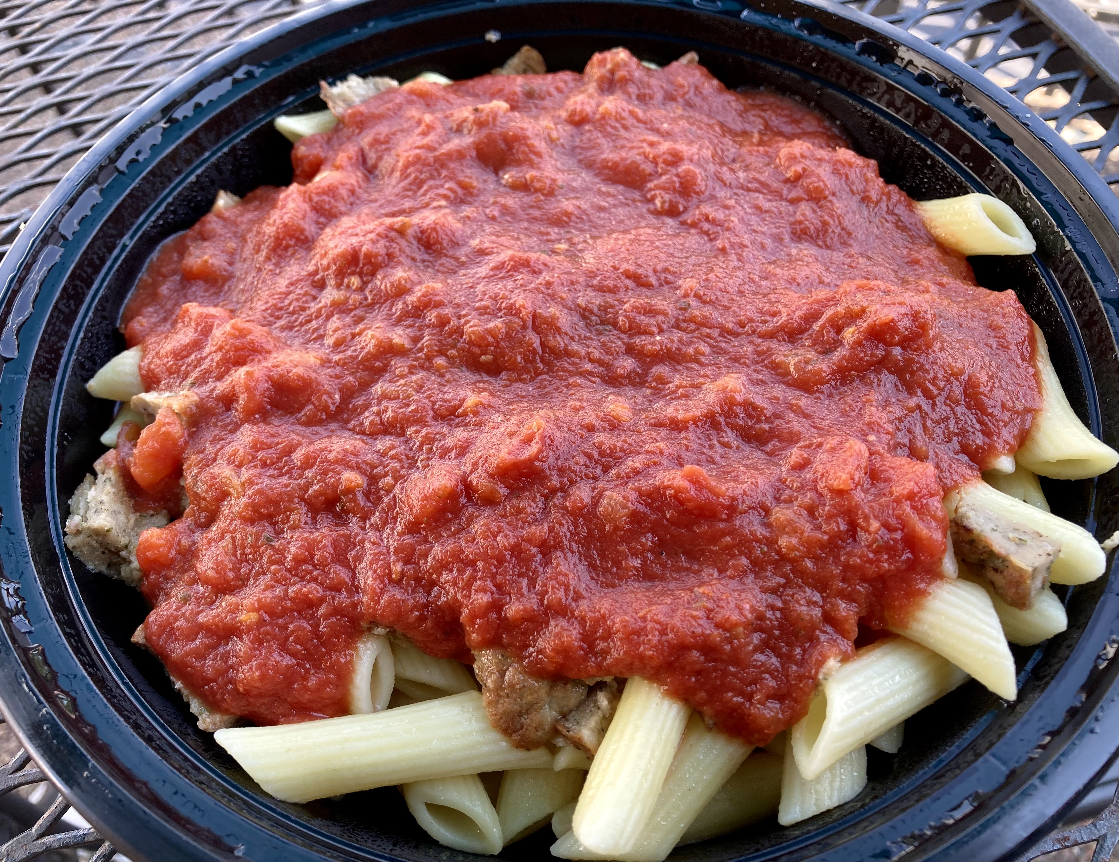 Copycat Pizza Hut Meaty Marinara Pasta - Life's A Tomato