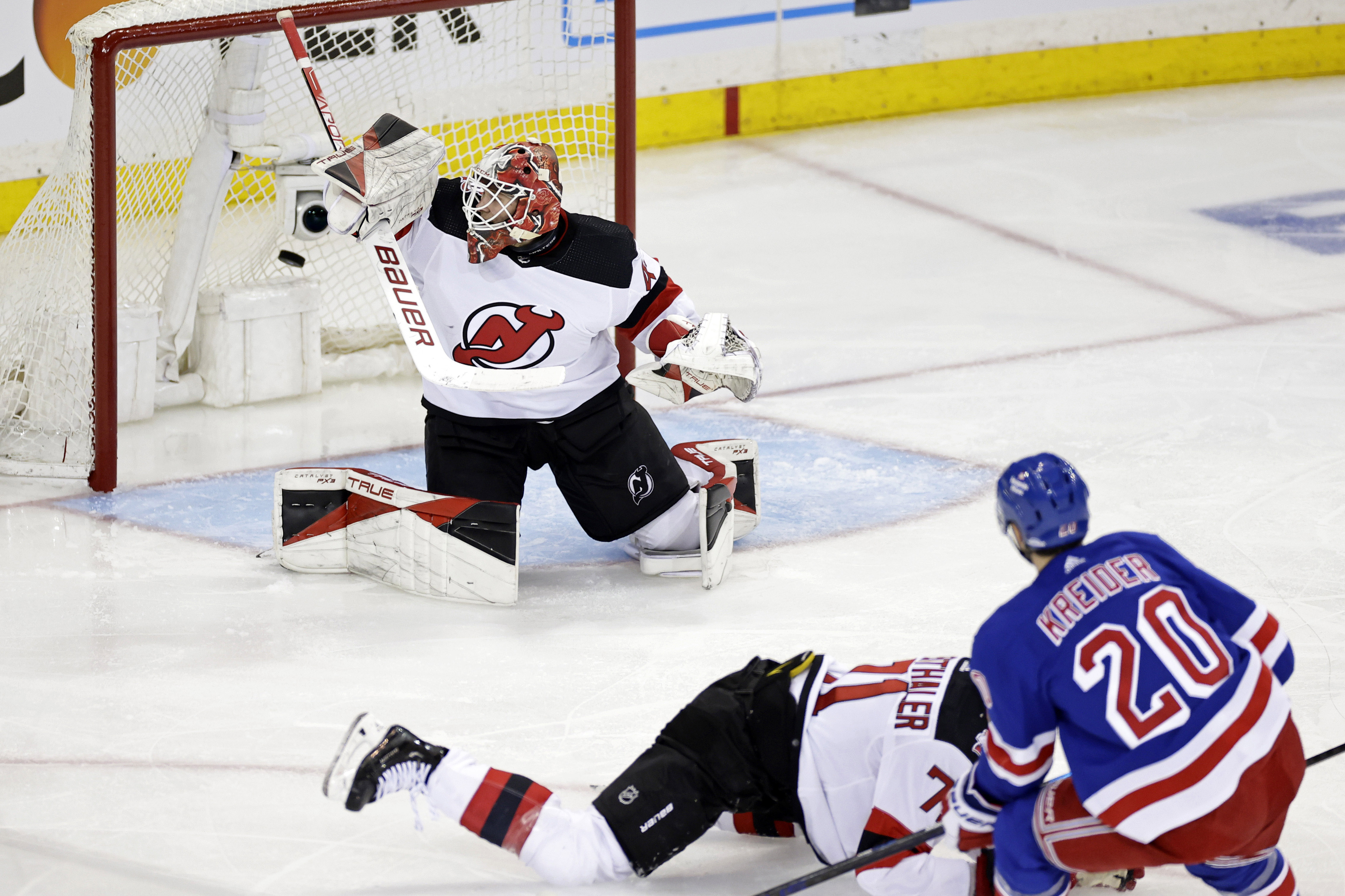 Stone cold Akira Schmid steals show as Devils outpace, outwork
